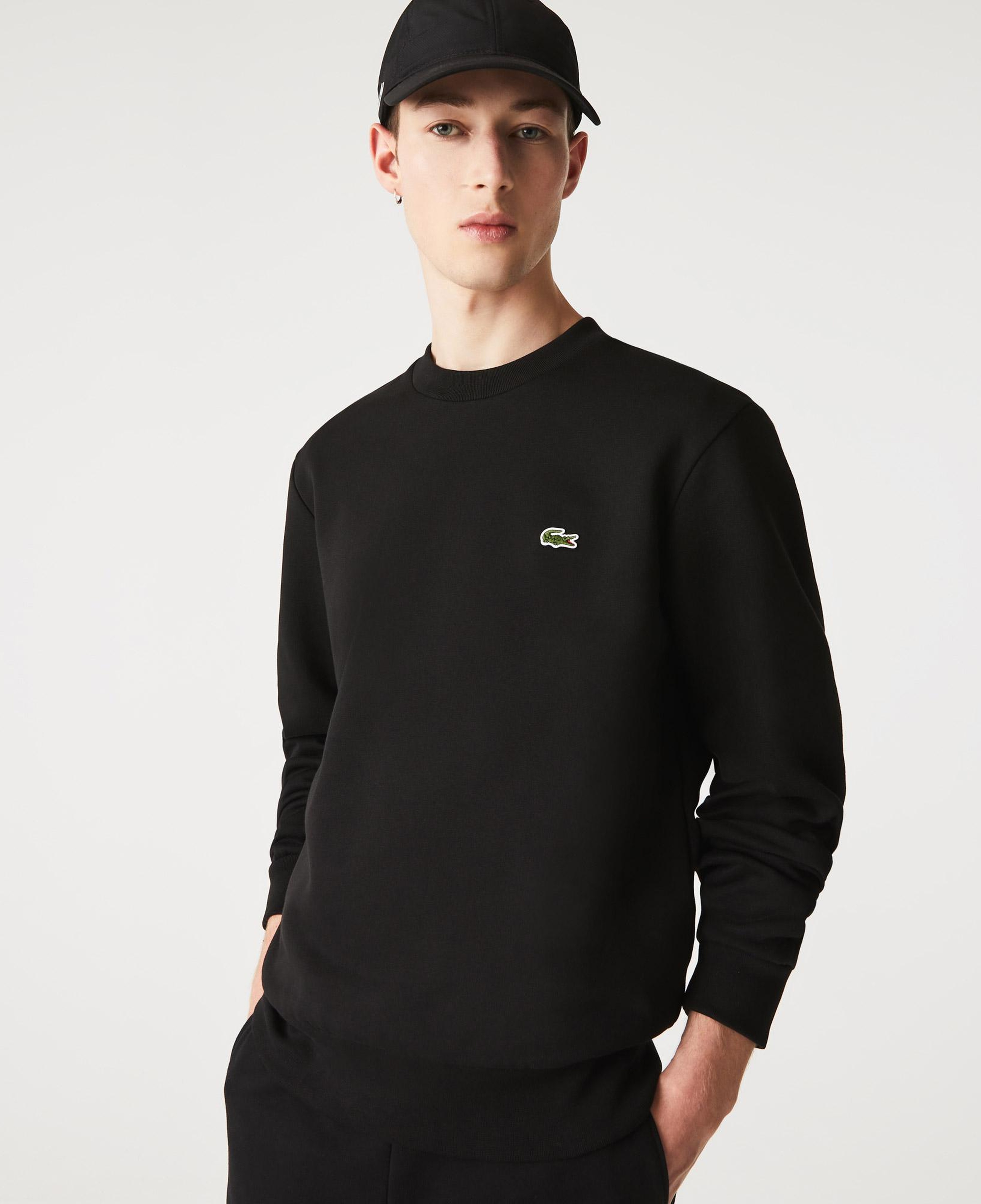 Lacoste Erkek Classic Fit Bisiklet Yaka Siyah Sweatshirt