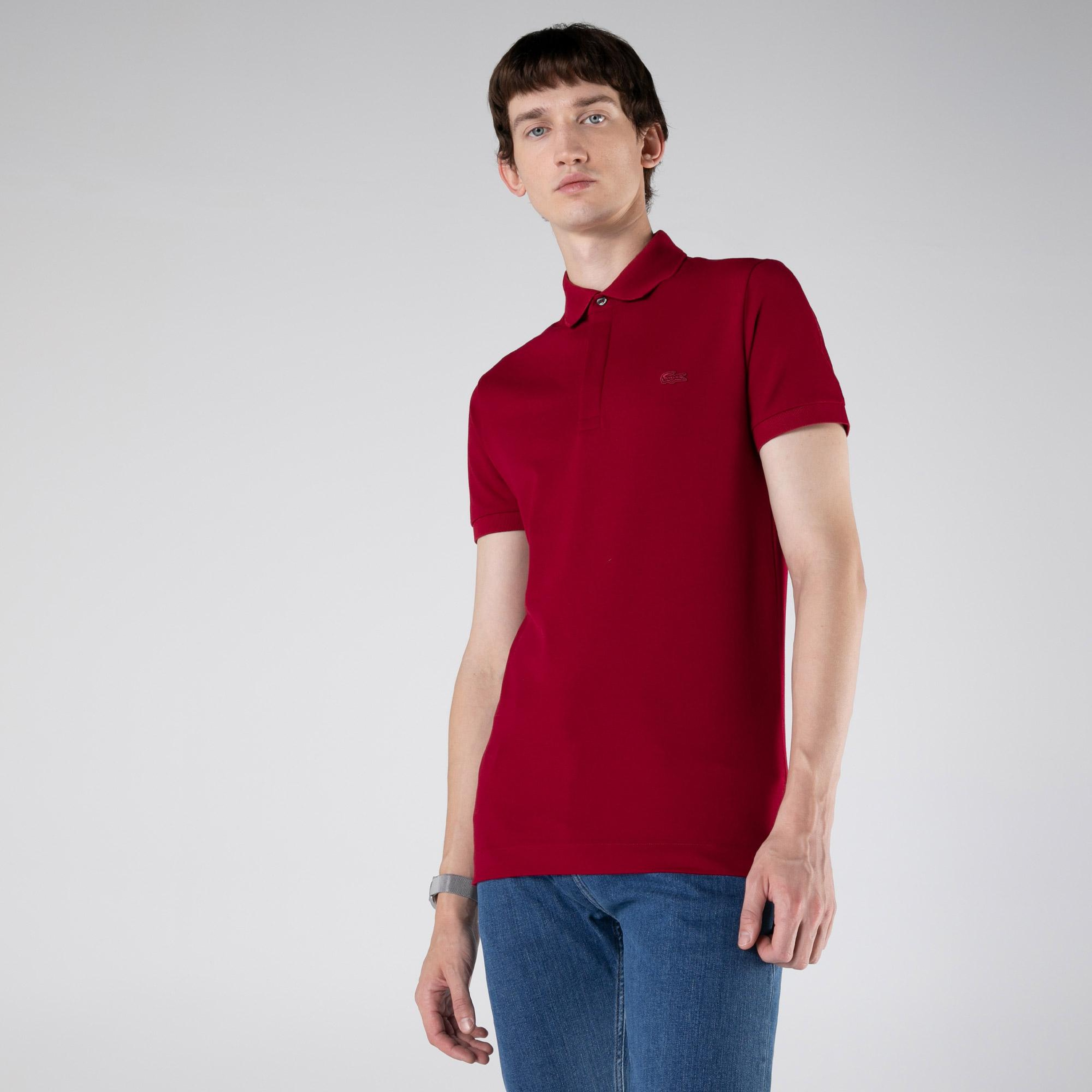 Lacoste Paris Erkek Regular Fit Bordo Polo