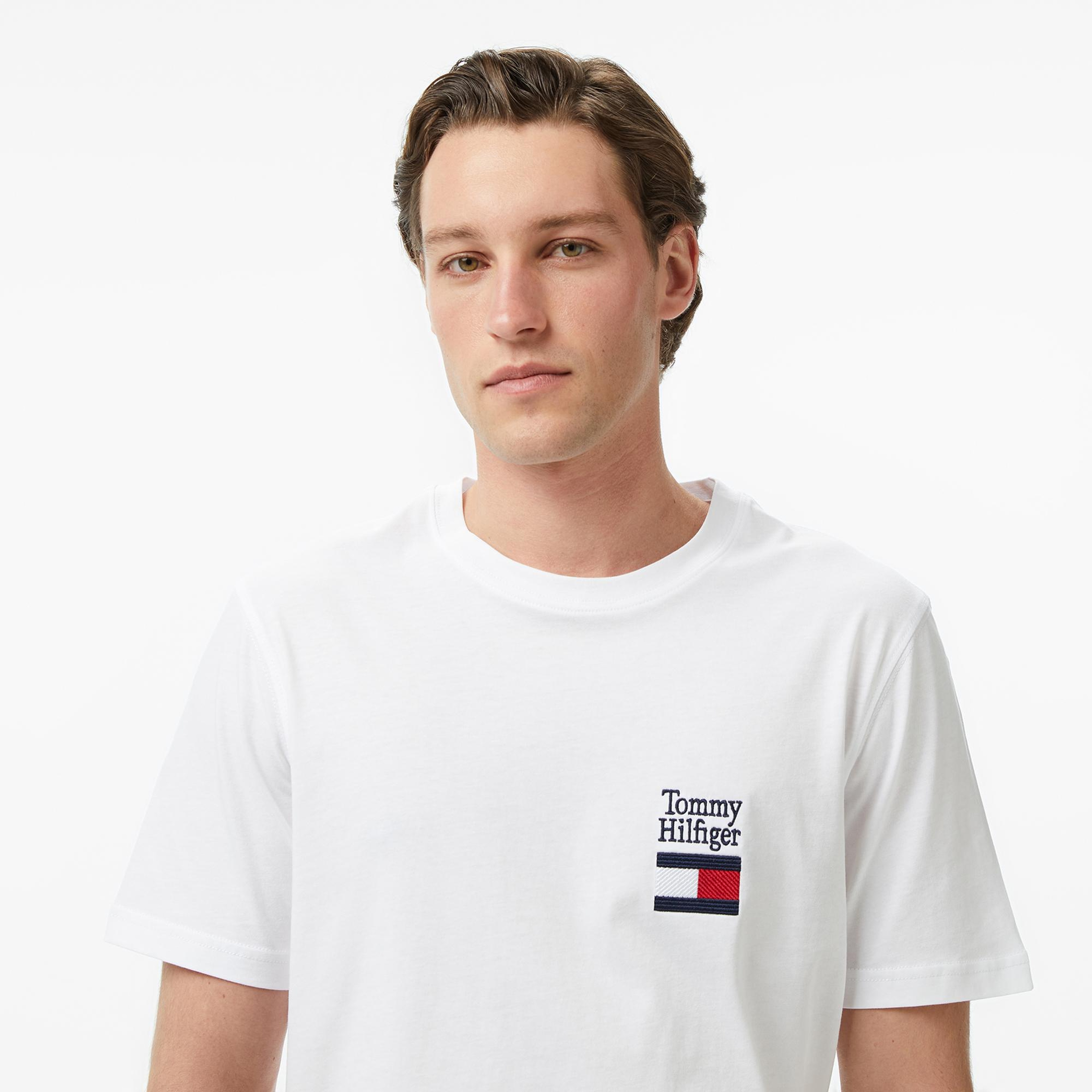 Tommy Hilfiger Brand Love Erkek Beyaz T-Shirt