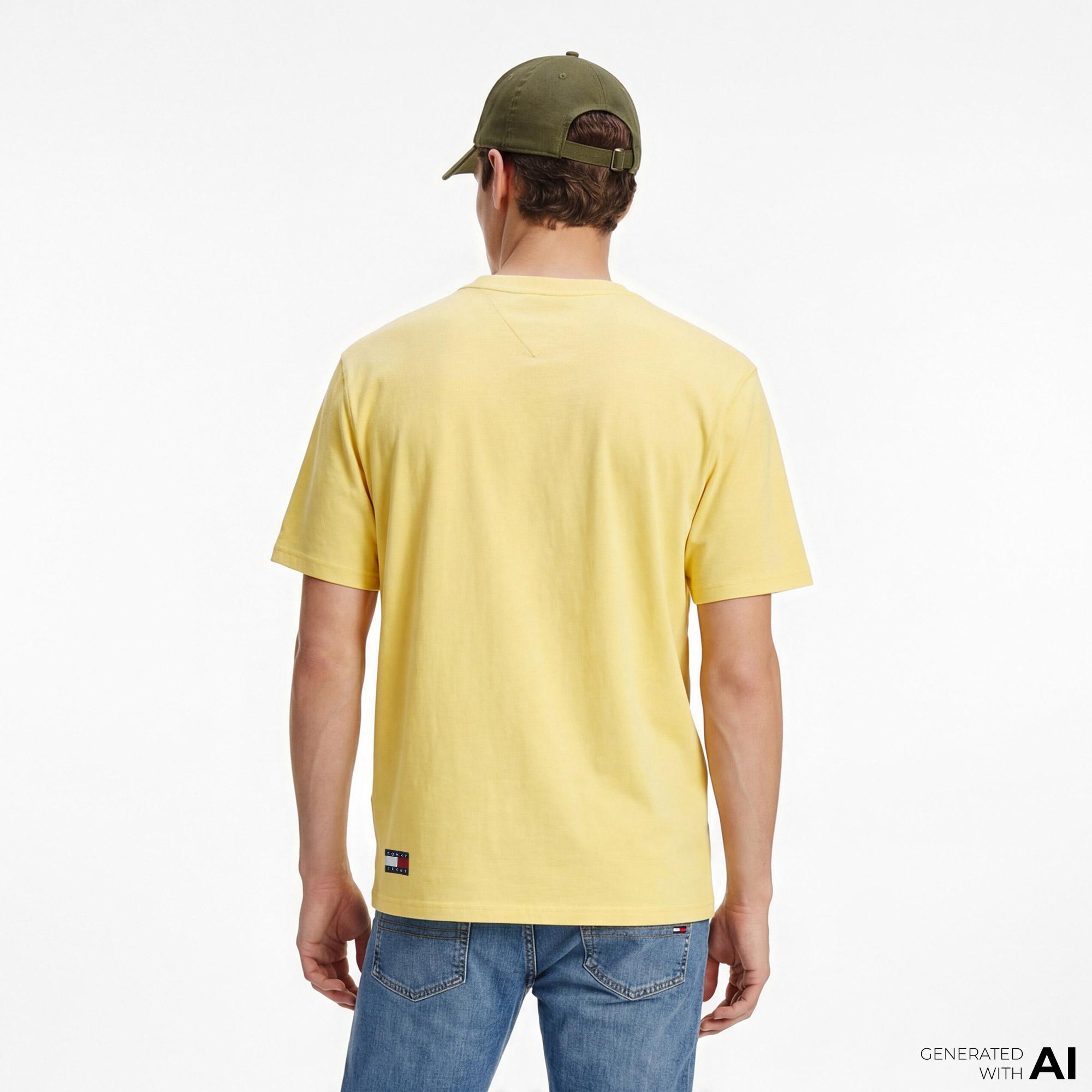 Tommy Hilfiger New Classics Erkek Sarı T-Shirt