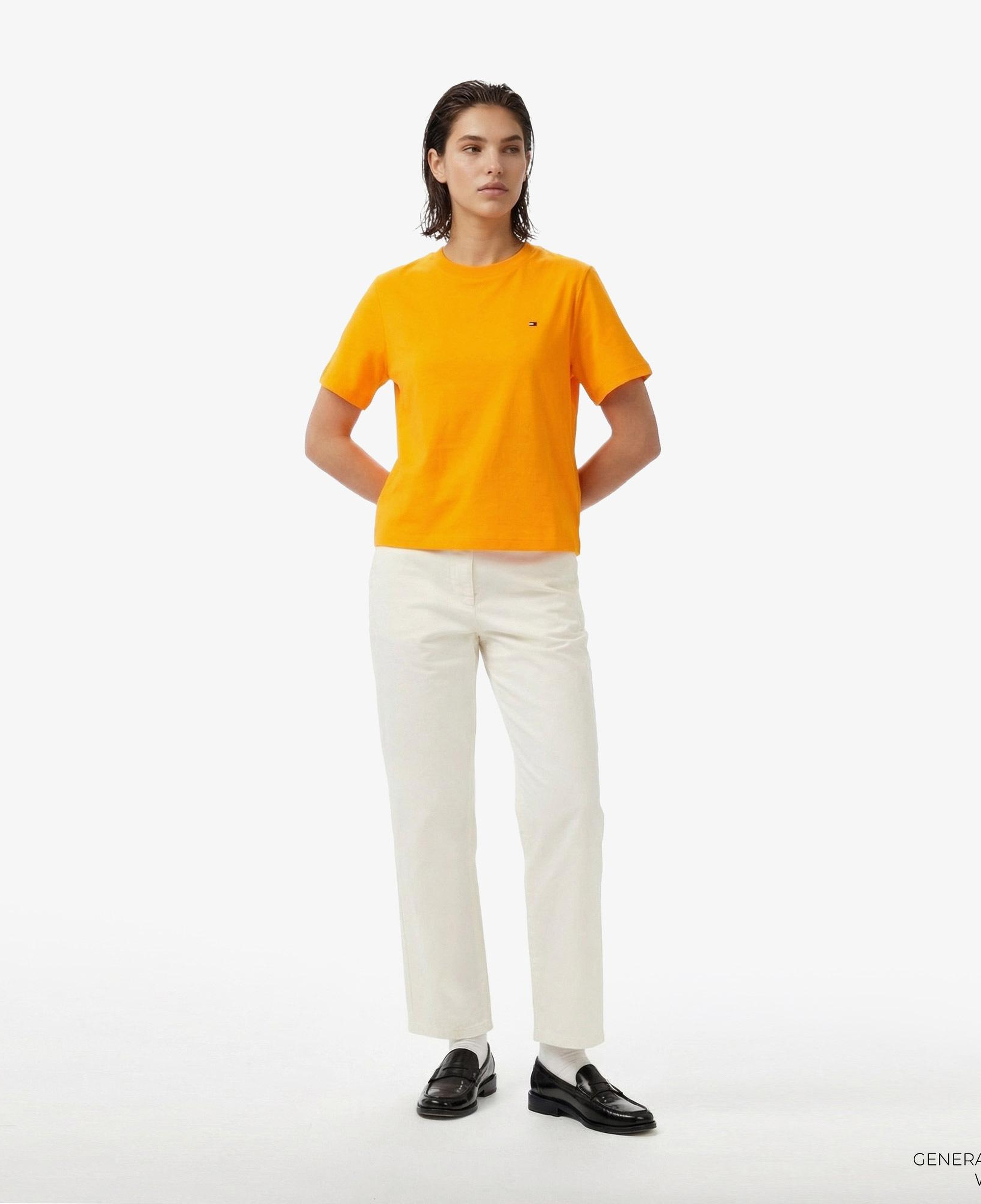 Tommy Hilfiger Interlock Ess Kadın Turuncu T-Shirt