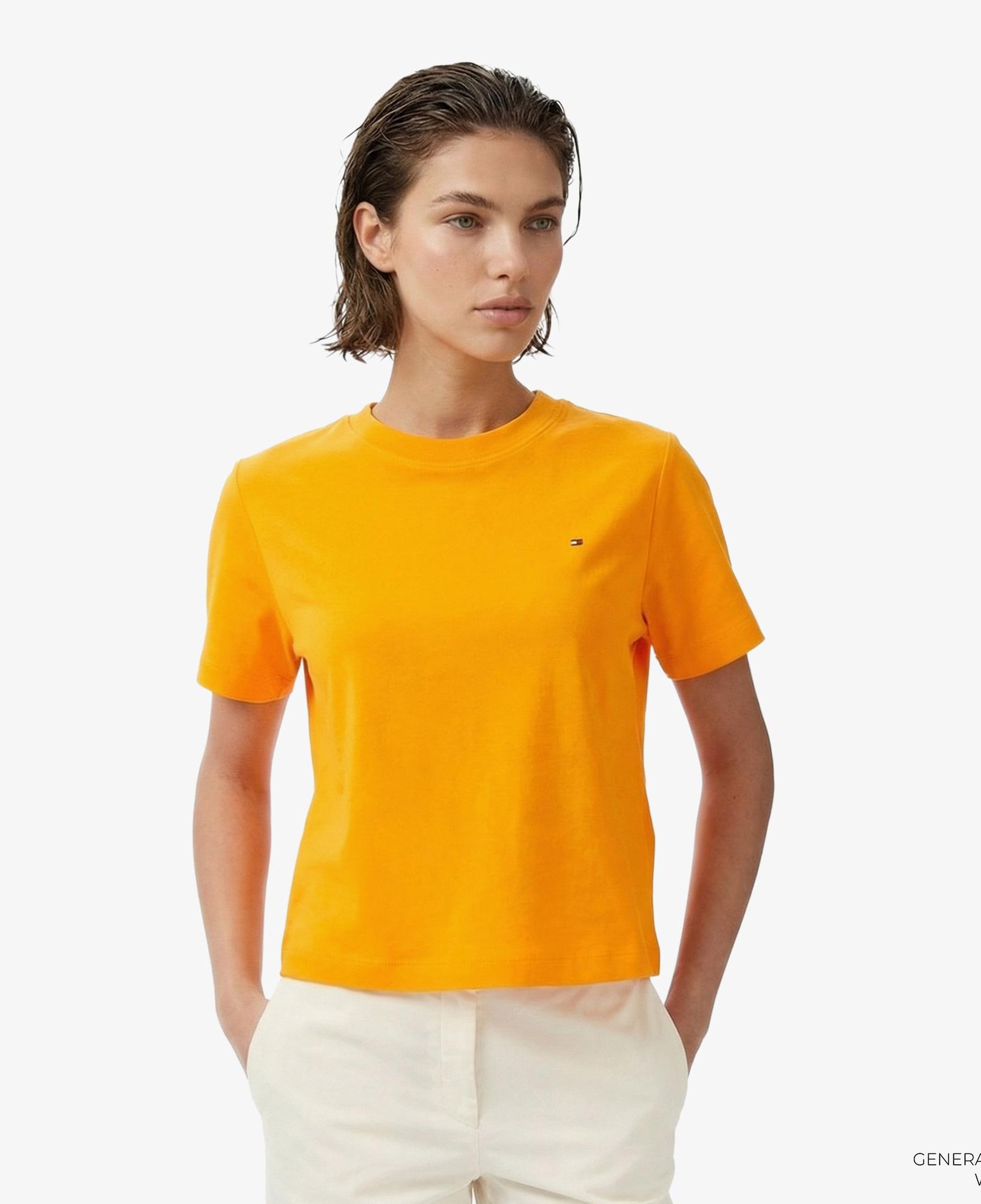 Tommy Hilfiger Interlock Ess Kadın Turuncu T-Shirt