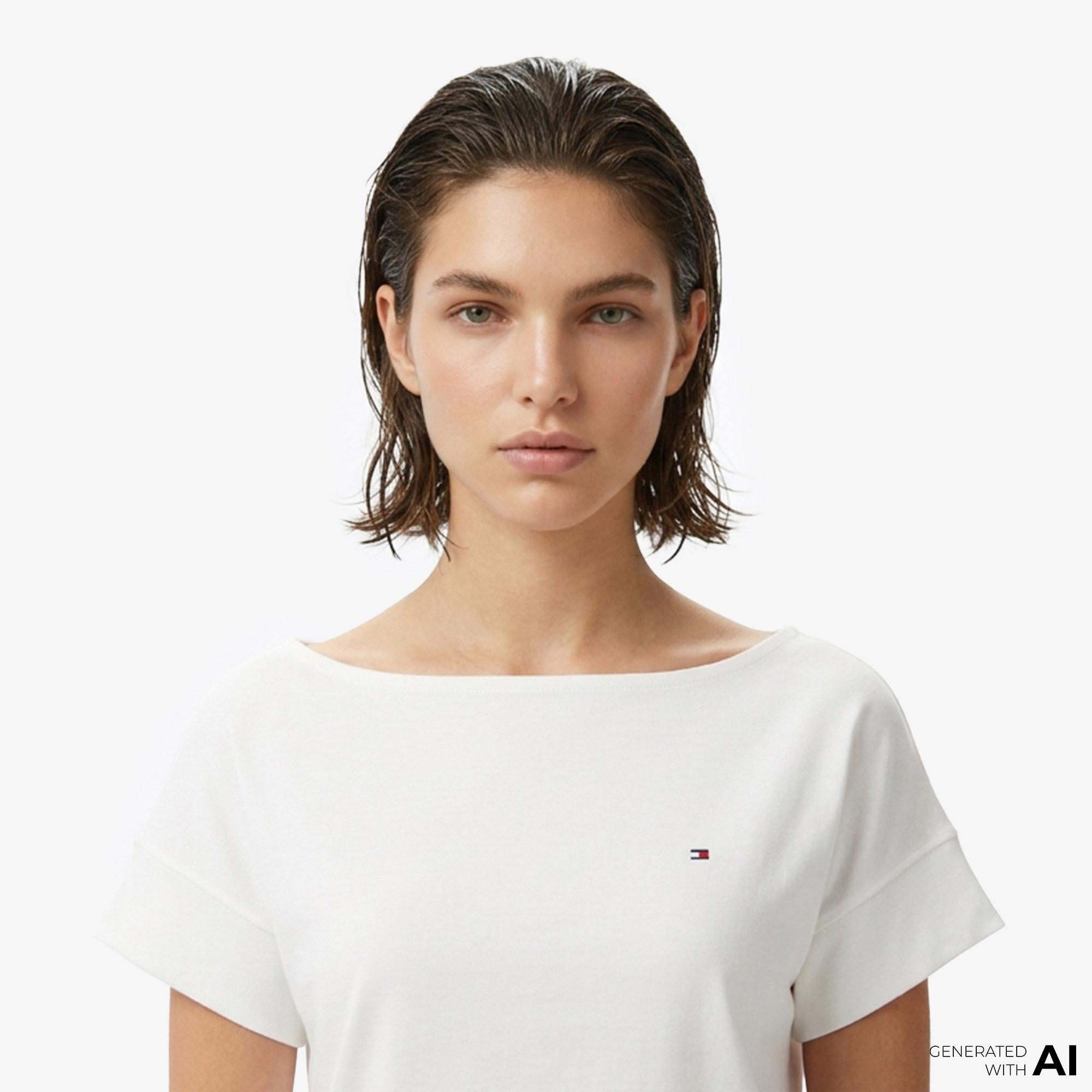 Tommy Hilfiger Cody Kadın Beyaz T-Shirt