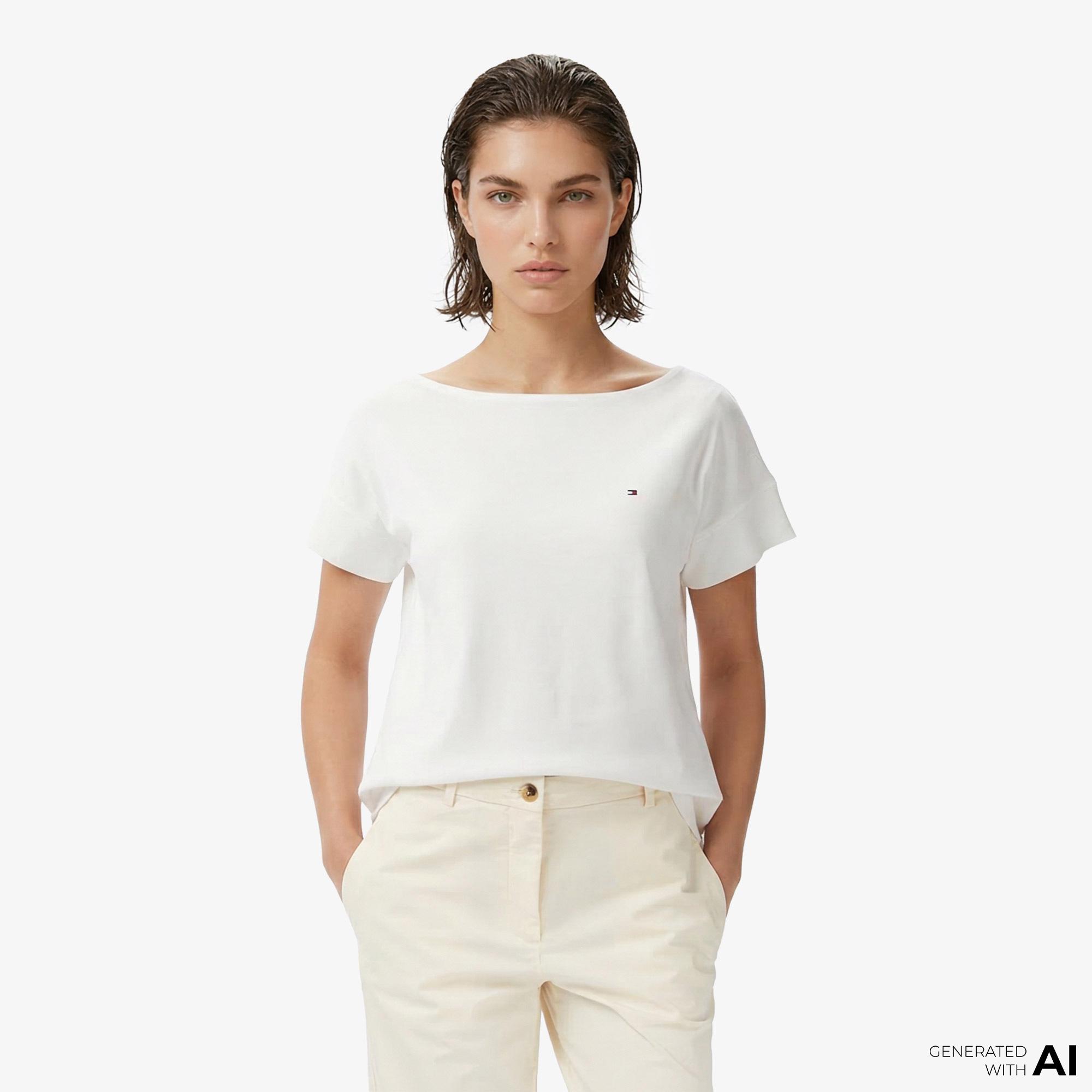 Tommy Hilfiger Cody Kadın Beyaz T-Shirt