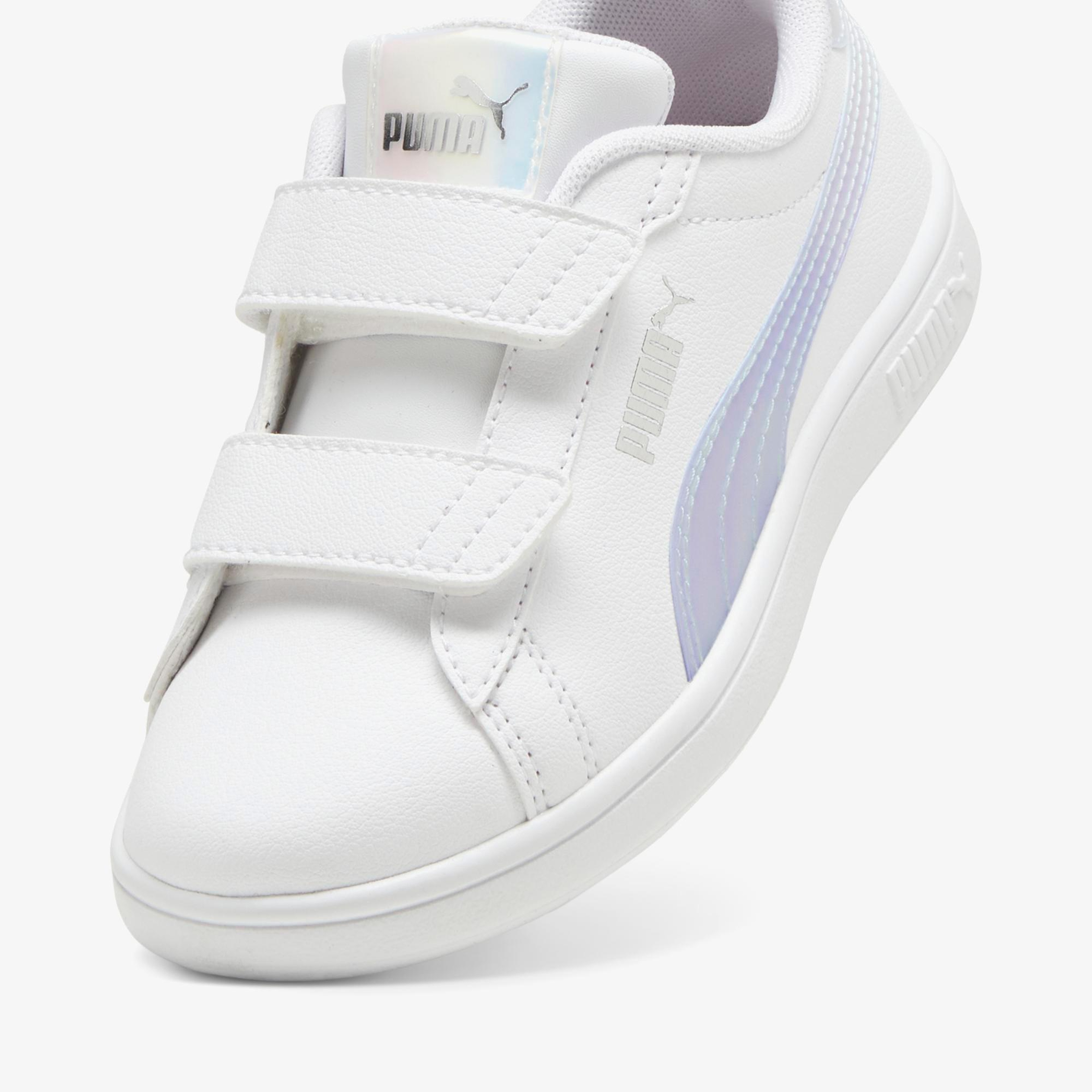 Puma  Smash 3.0 Holo 2.0 V PS Çocuk Beyaz Spor Ayakkabı