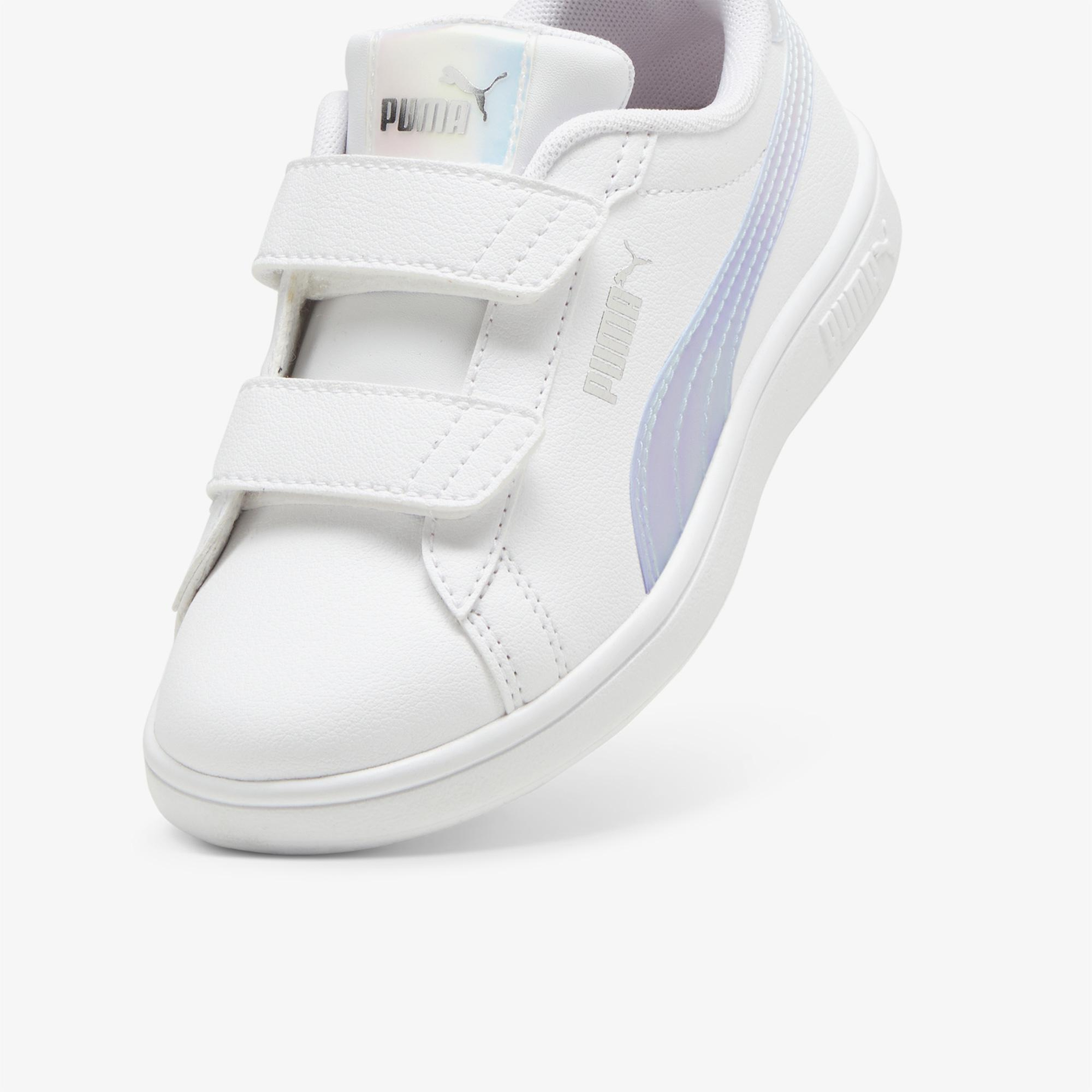 Puma  Smash 3.0 Holo 2.0 V PS Çocuk Beyaz Spor Ayakkabı