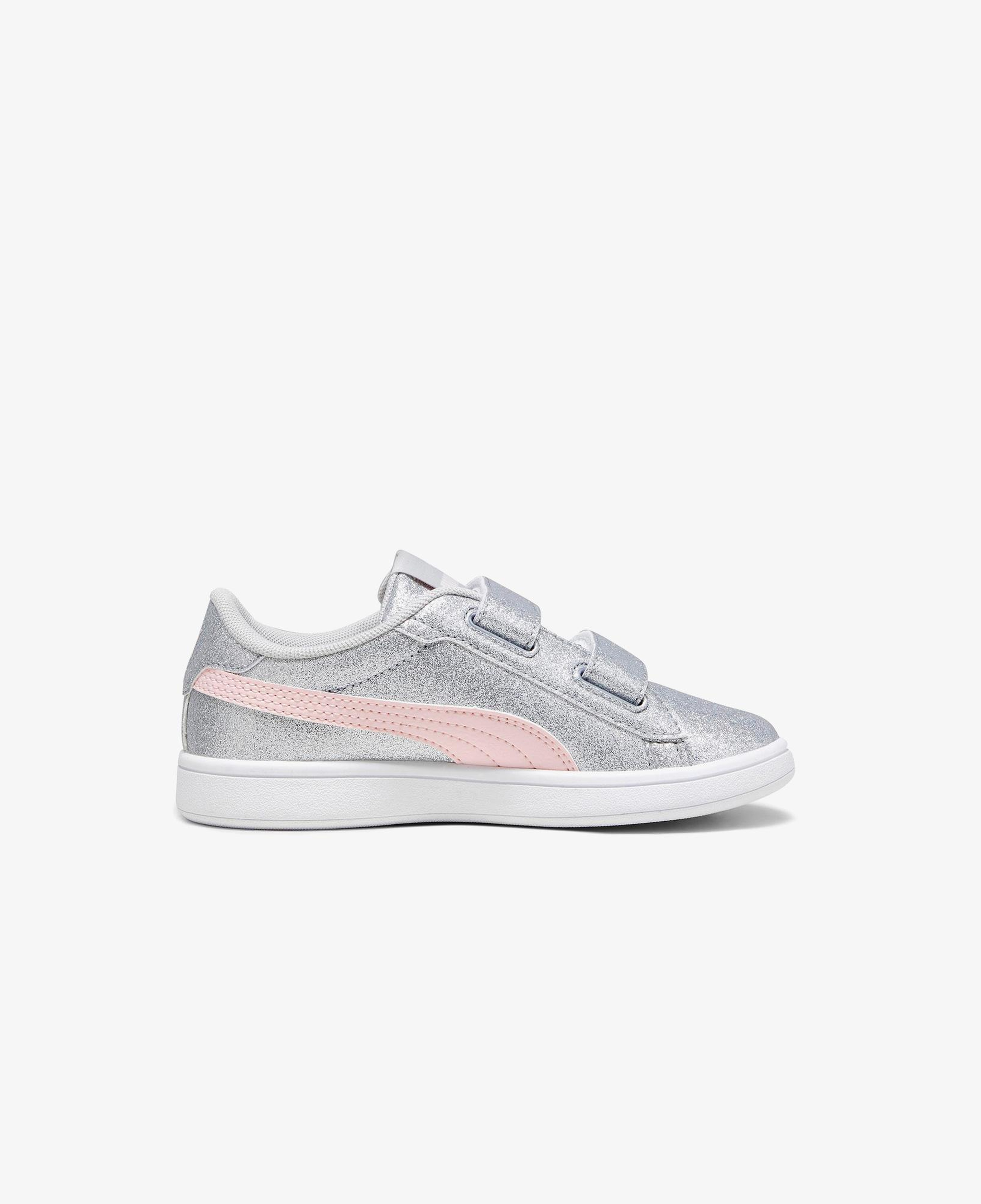 Puma Smash 3.0 Gliz Glam V PS Çocuk Gri Spor Ayakkabı