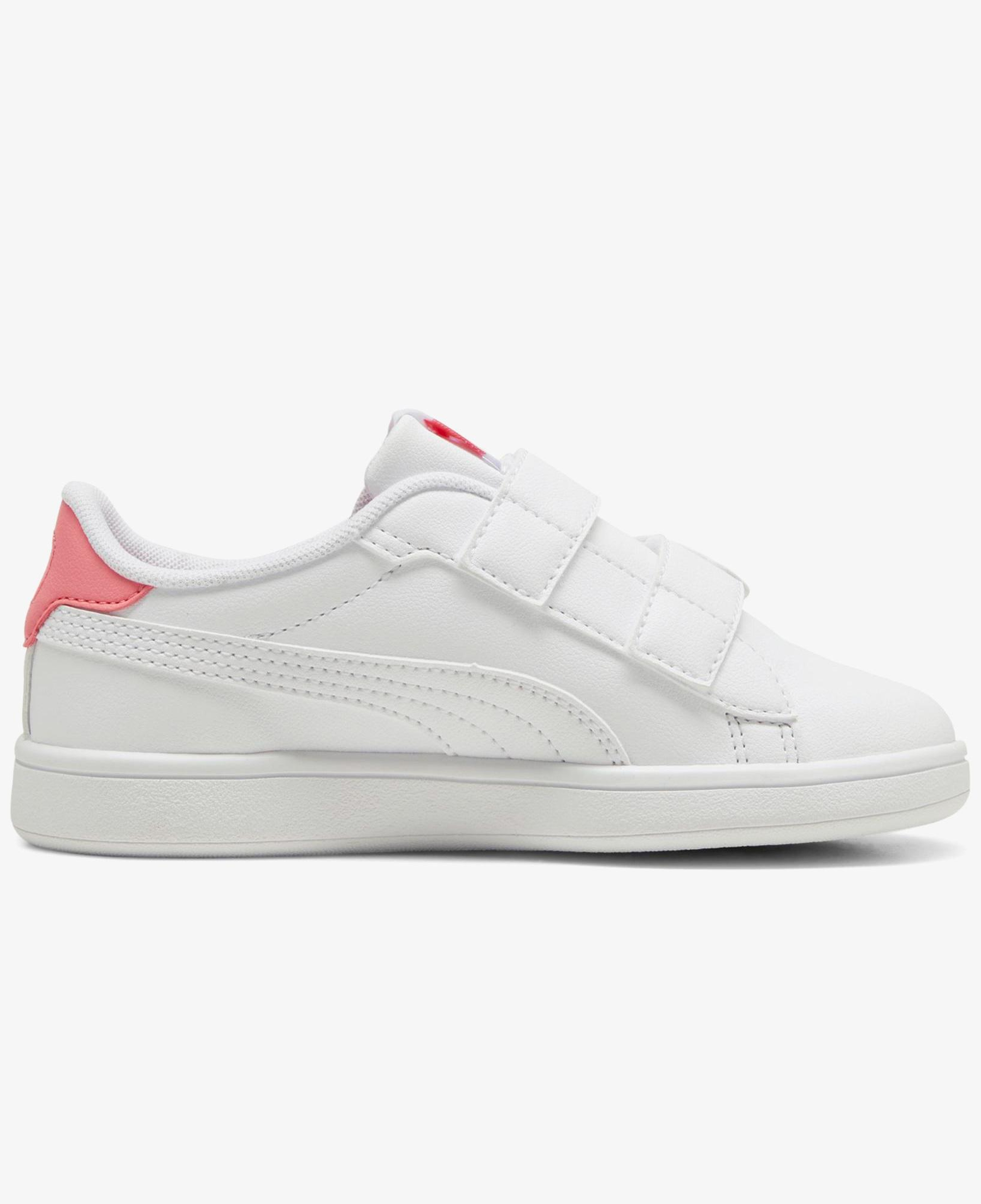 Puma Smash 3.0 Badges V PS Çocuk Beyaz Spor Ayakkabı