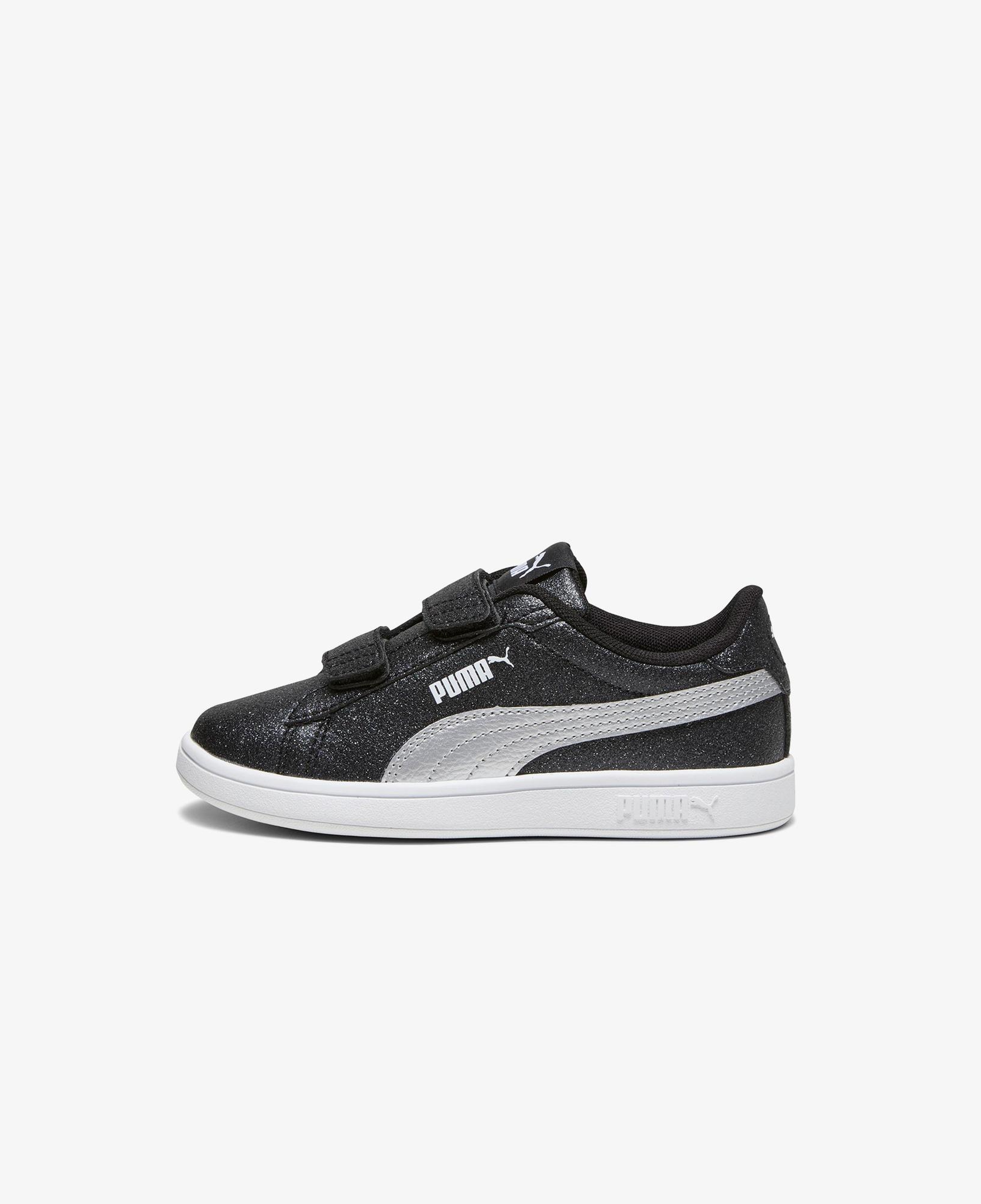 Puma Smash 3.0 Gliz Glam V PS Çocuk Siyah Spor Ayakkabı