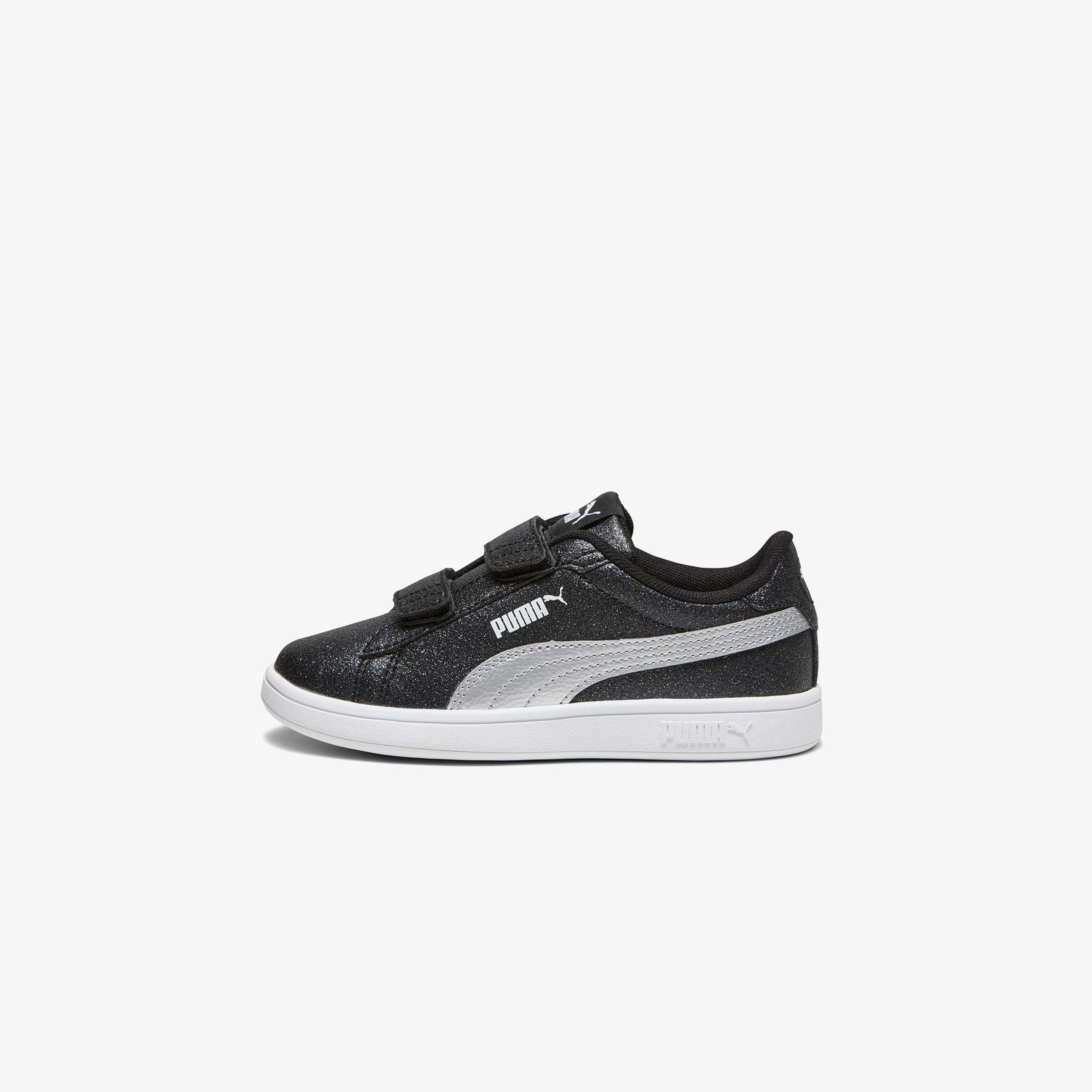 Puma Smash 3.0 Gliz Glam V PS Çocuk Siyah Spor Ayakkabı