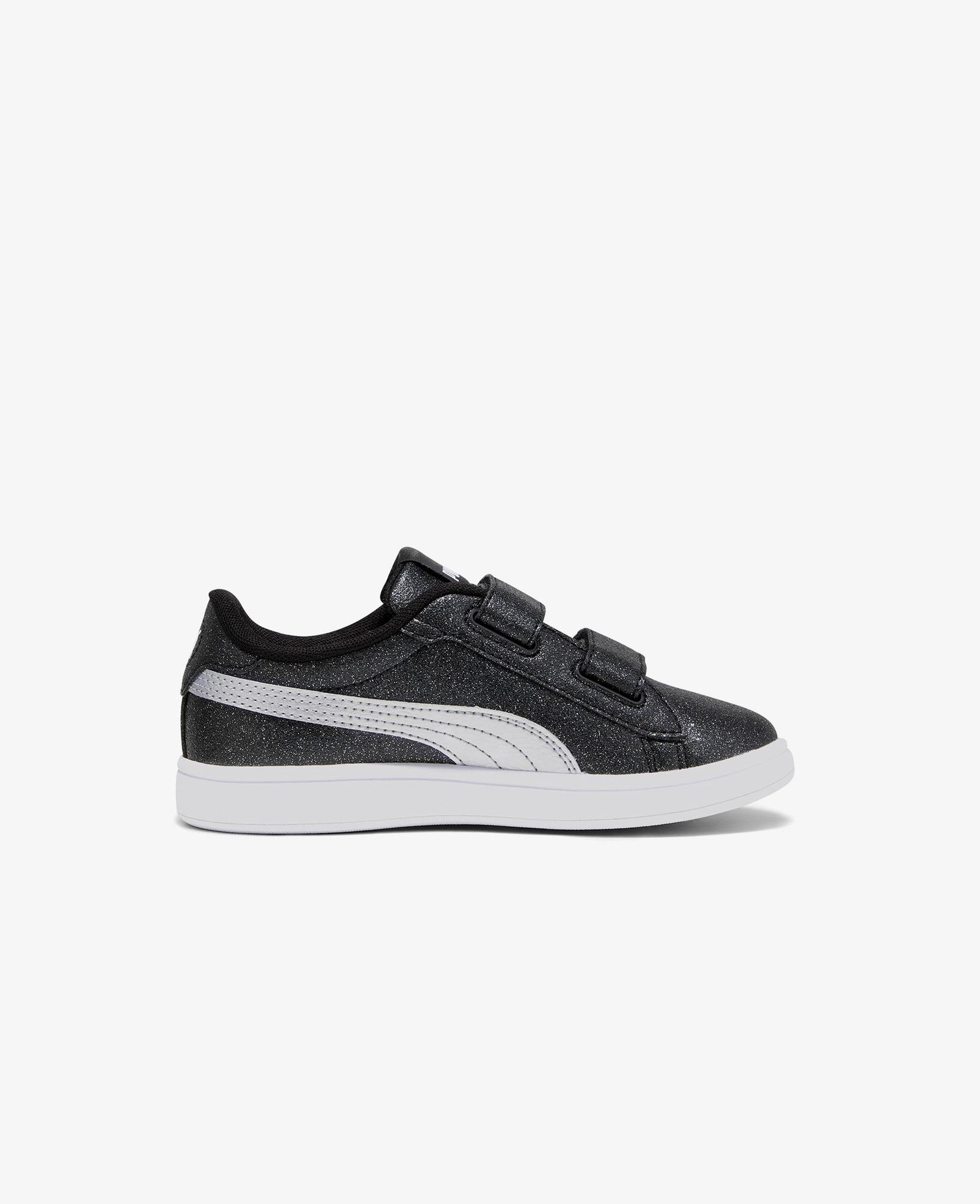 Puma Smash 3.0 Gliz Glam V PS Çocuk Siyah Spor Ayakkabı