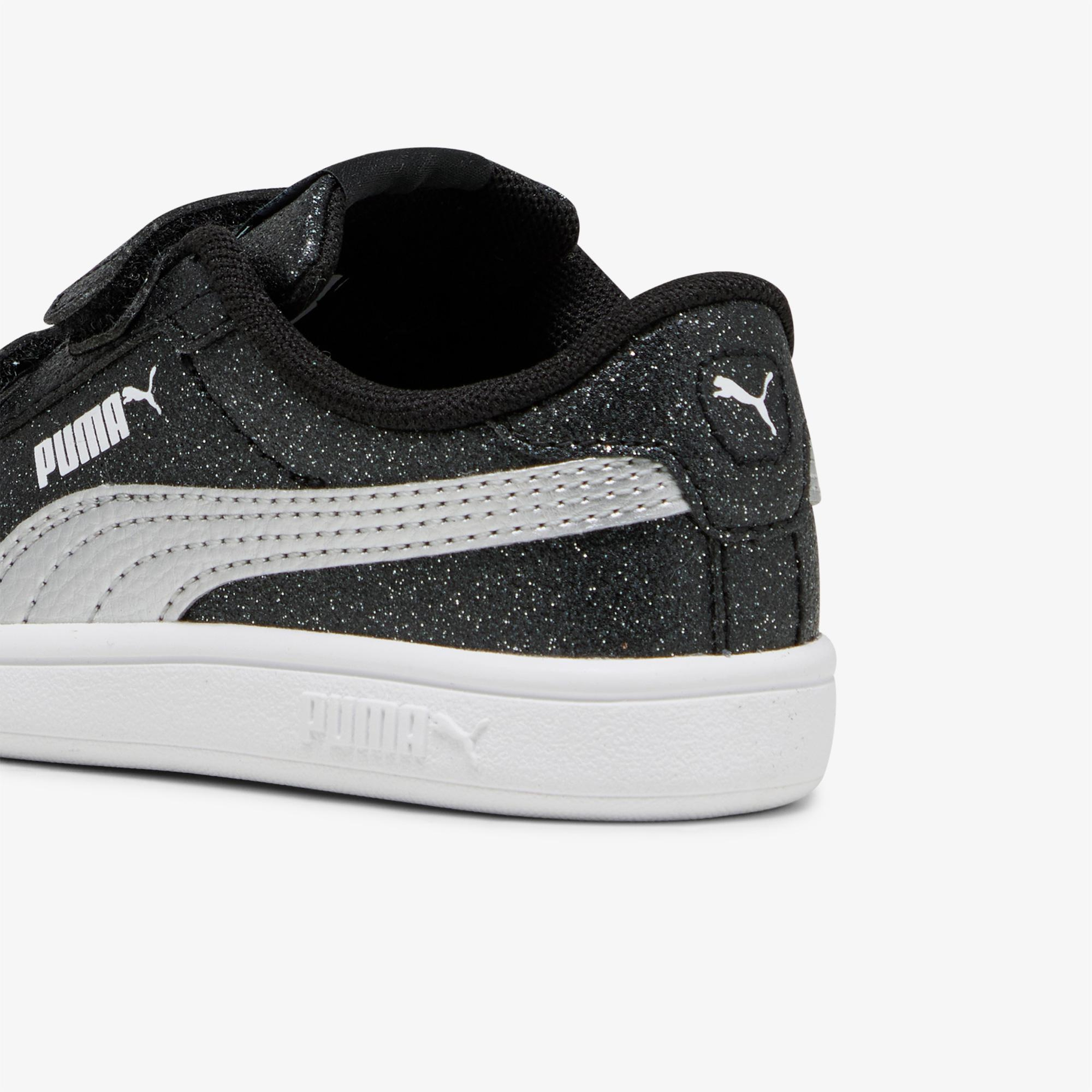 Puma Smash 3.0 Glit Glam V In Çocuk Siyah Spor Ayakkabı