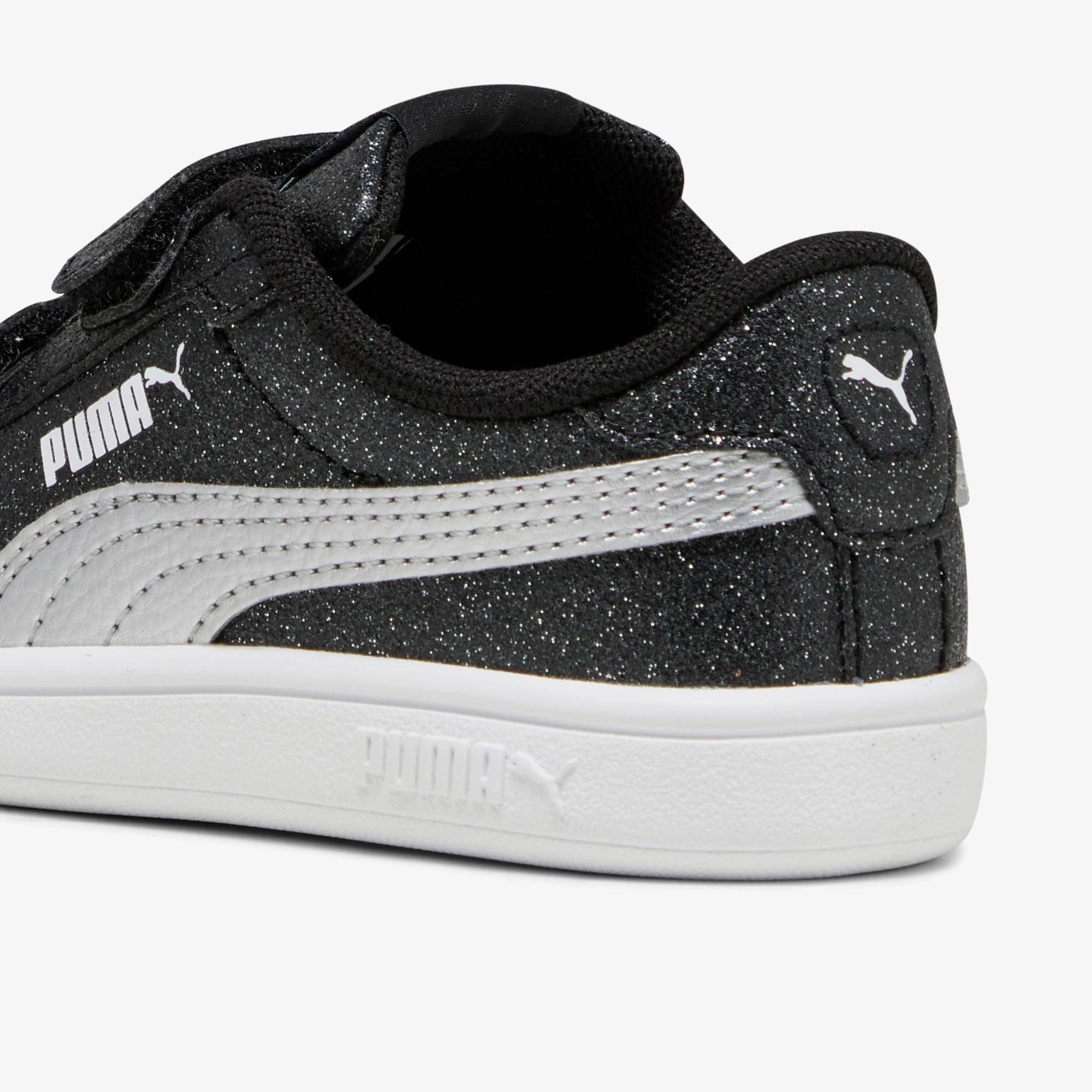 Puma Smash 3.0 Glit Glam V In Çocuk Siyah Spor Ayakkabı