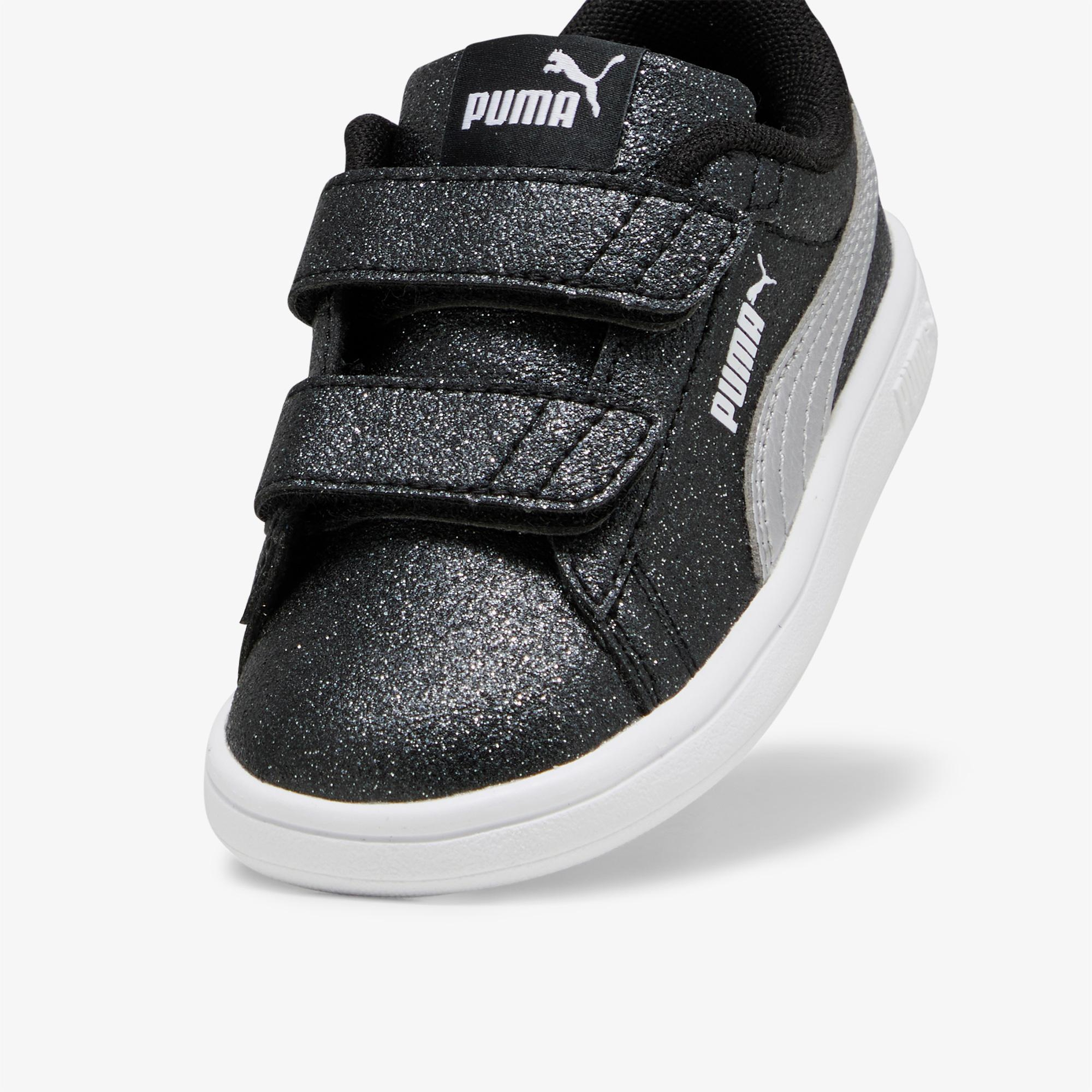 Puma Smash 3.0 Glit Glam V In Çocuk Siyah Spor Ayakkabı
