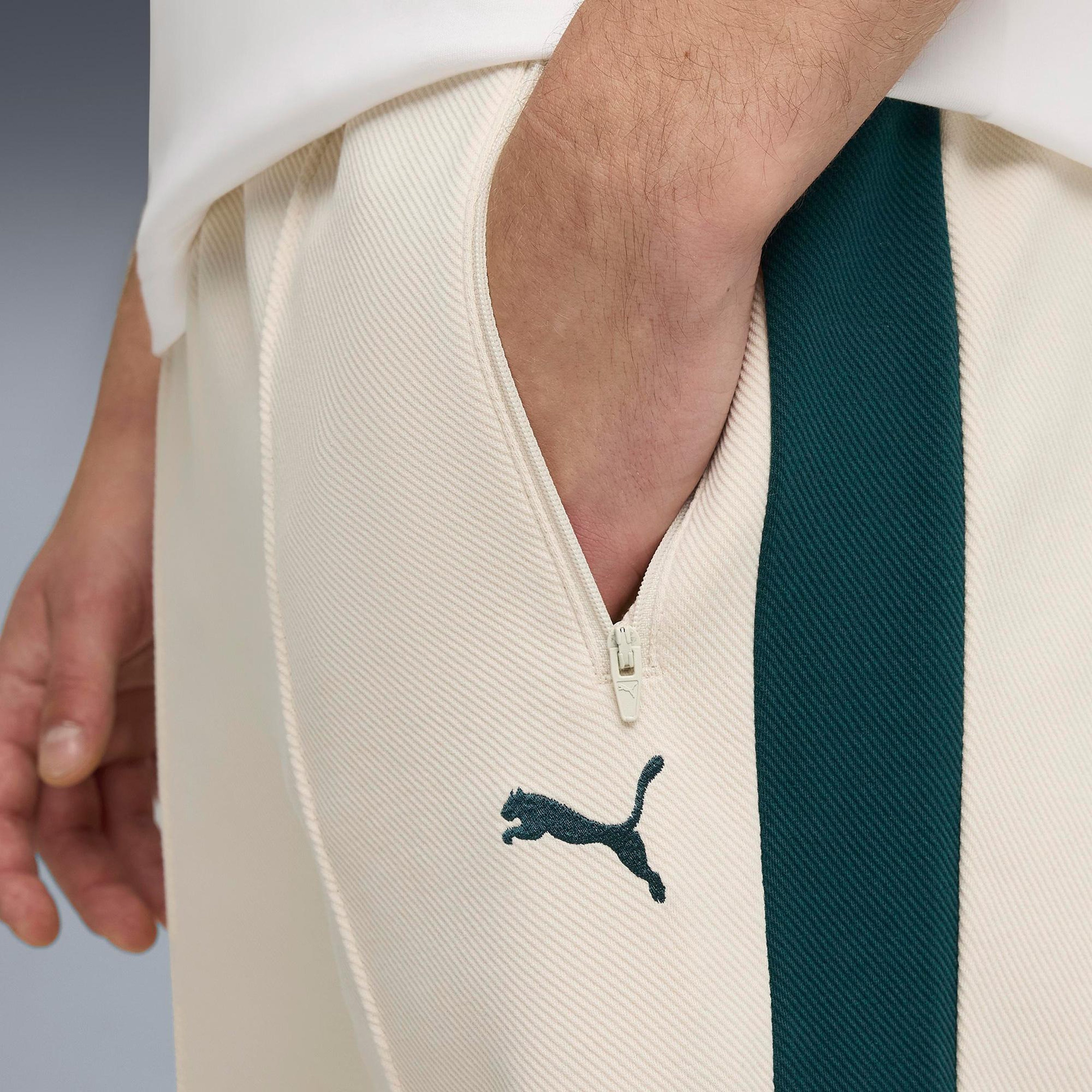 Puma T7 Relaxed Track Unisex Krem Rengi Eşofman Altı