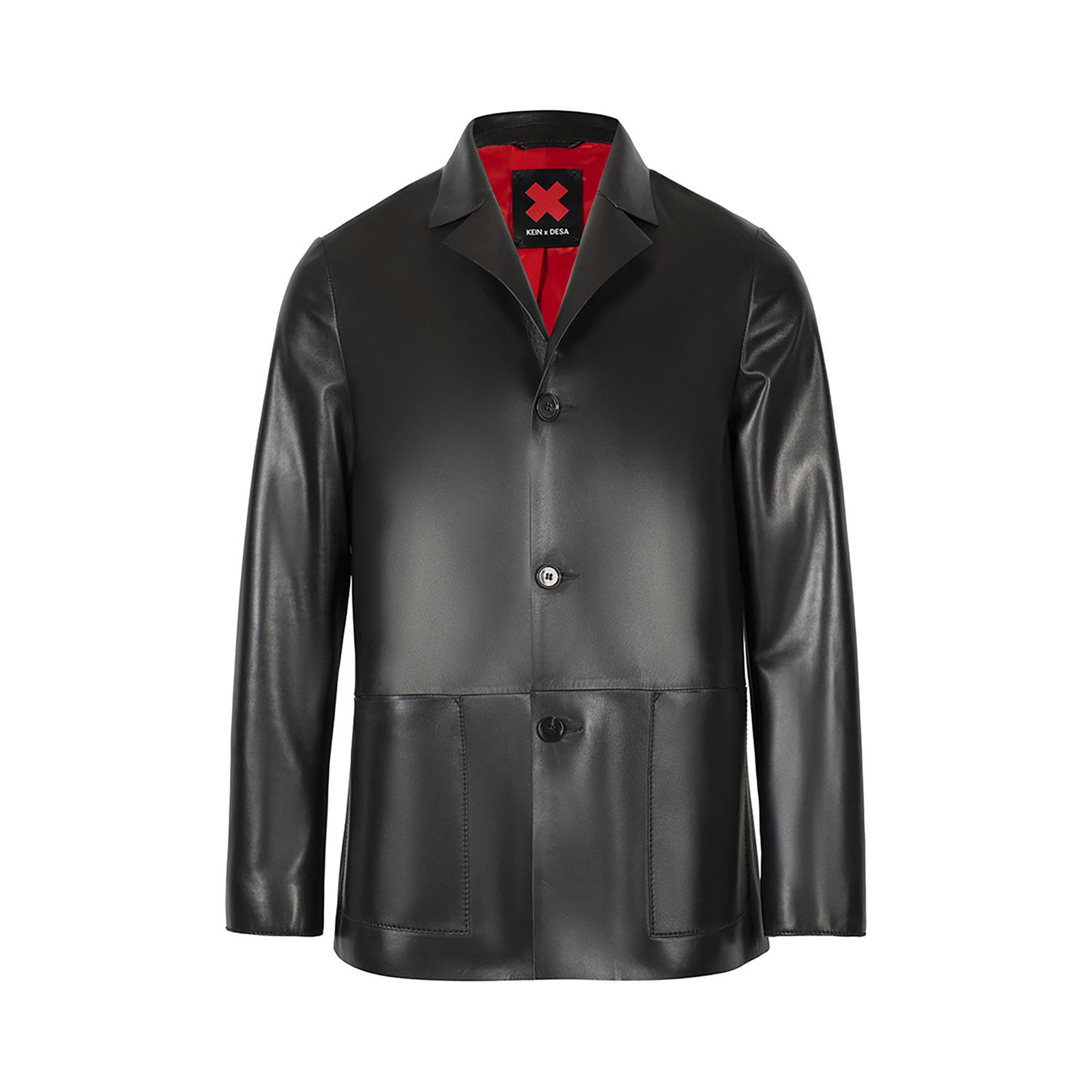 KeinxDesa Siyah Erkek Deri Ceket