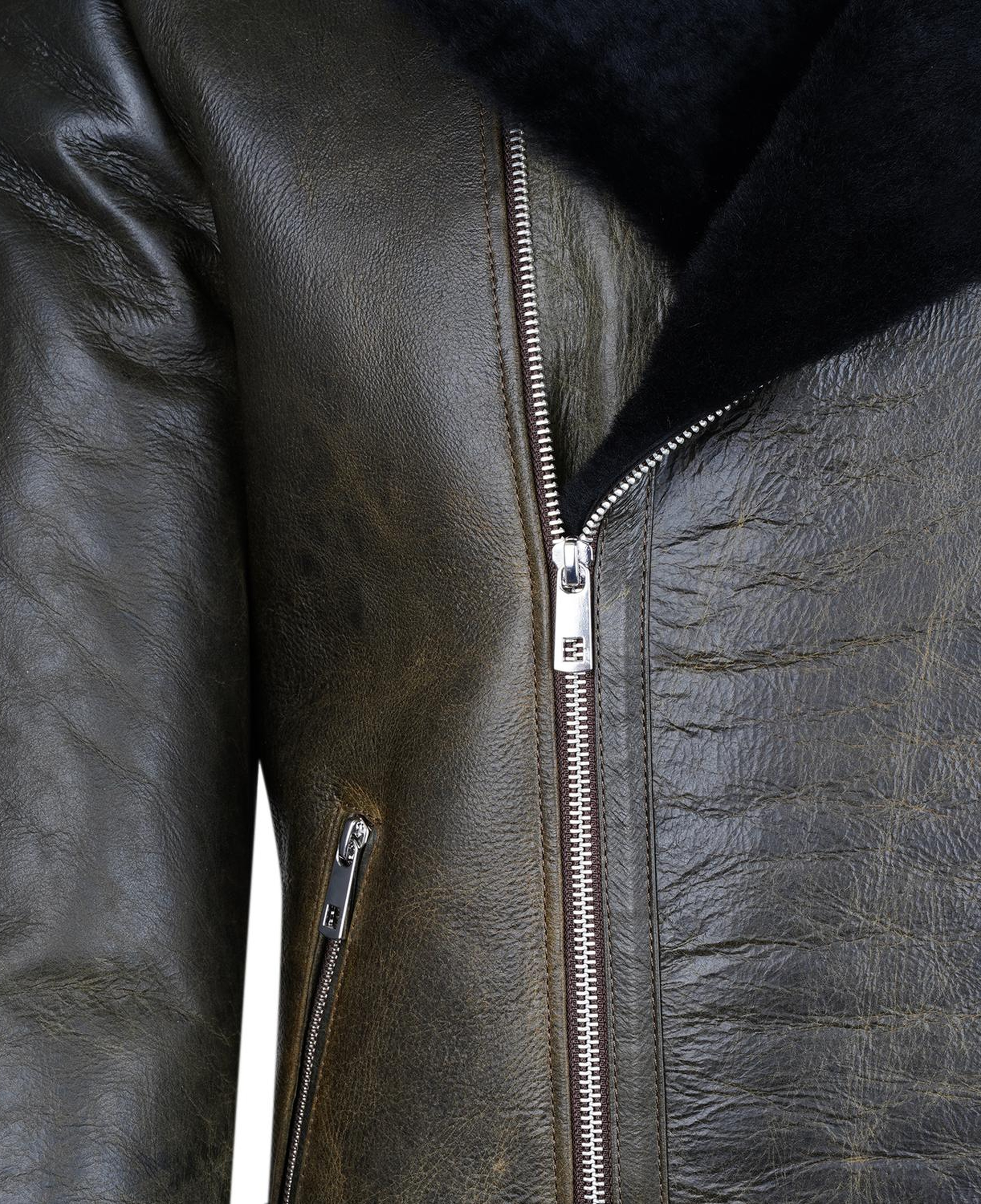 Ariance Siyah Erkek Kürk Mont