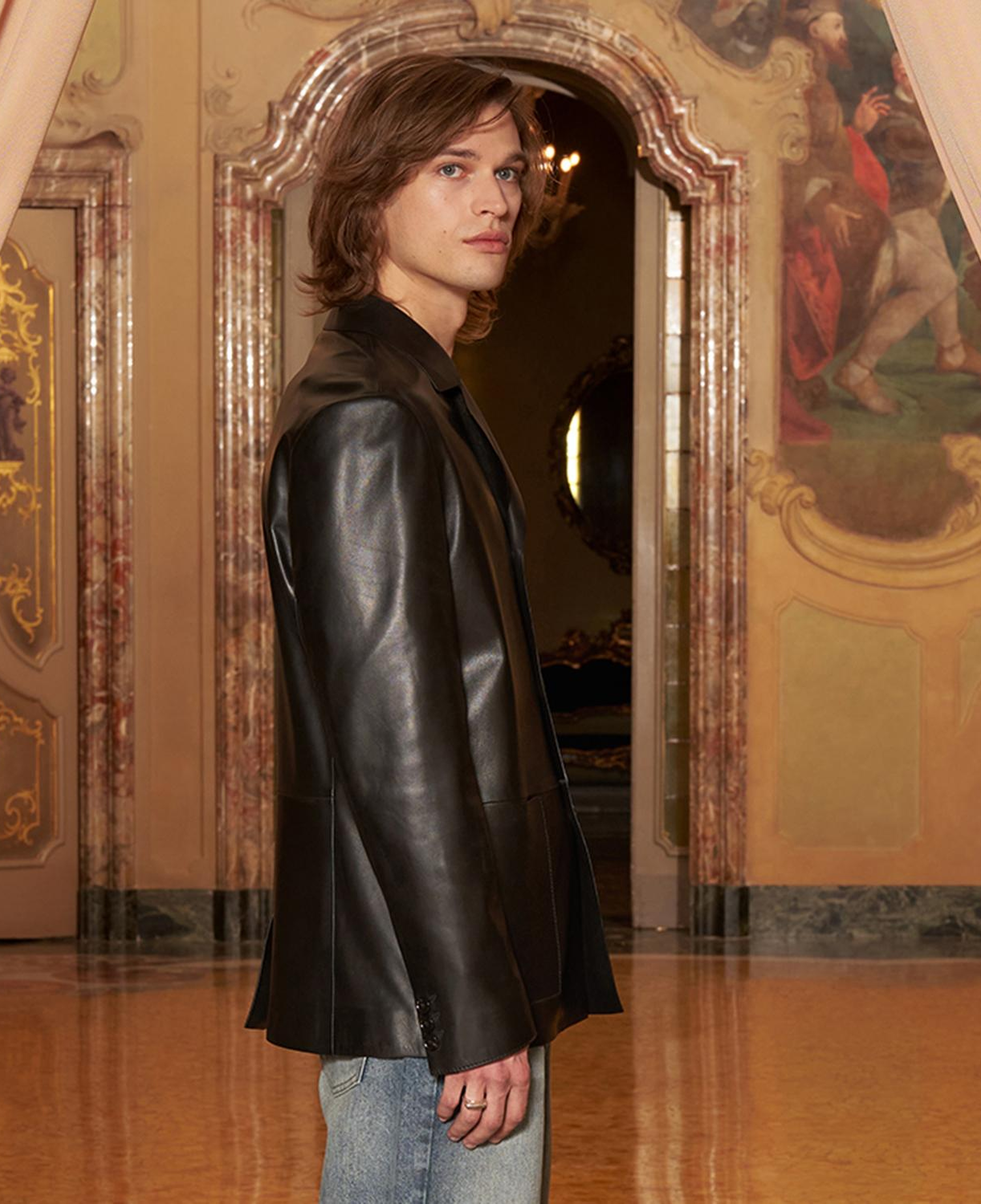 KeinxDesa Siyah Erkek Deri Ceket