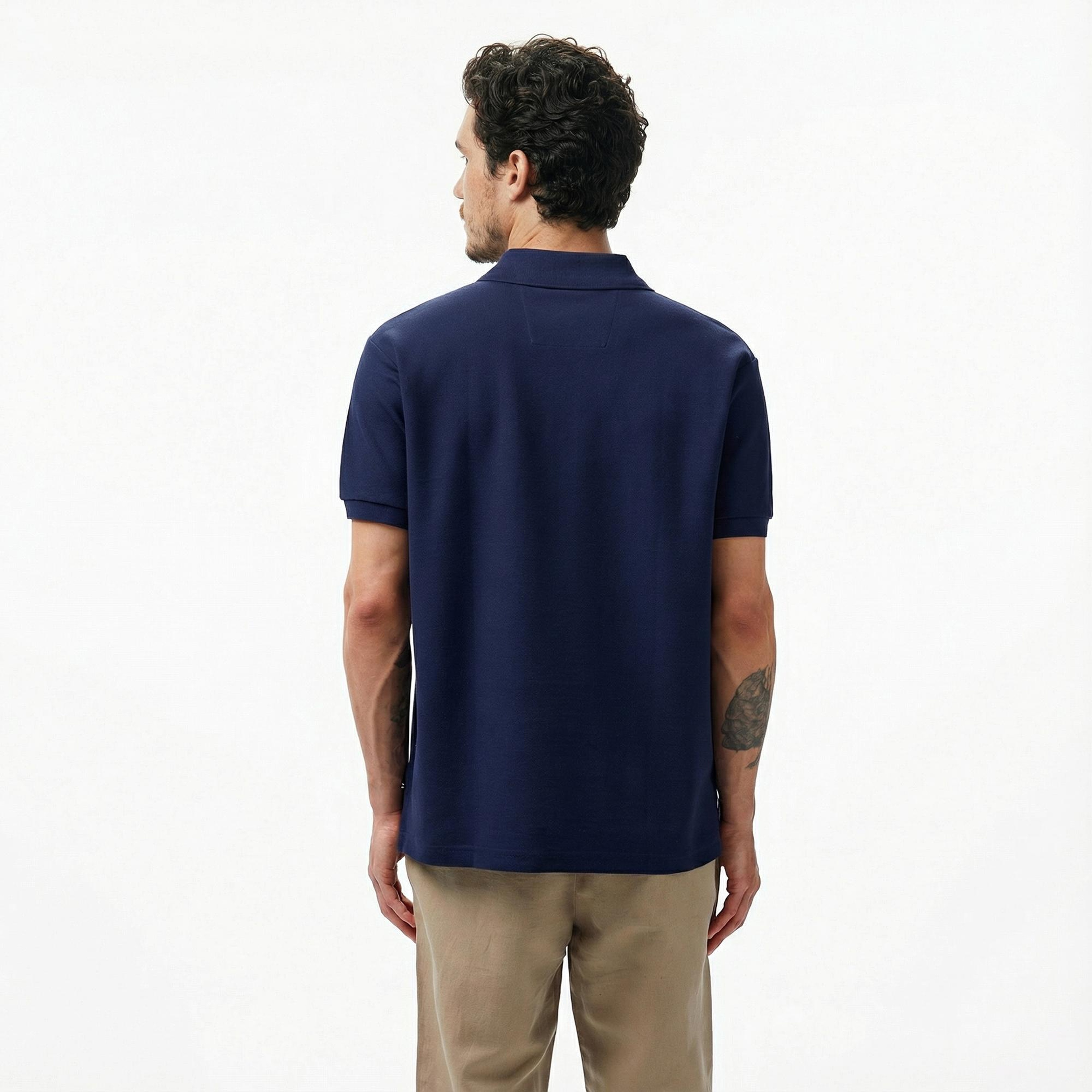 Nautica Erkek Lacivert Classic Fit Kısa Kollu Polo Yaka T-Shirt