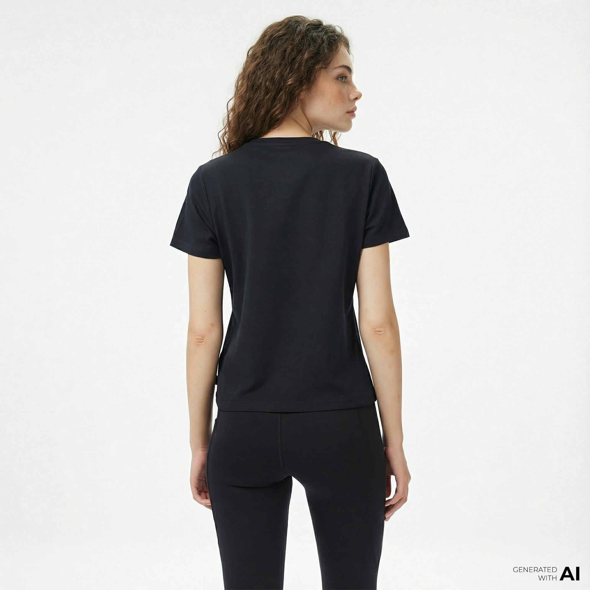 Converse Kadın Siyah T-Shirt