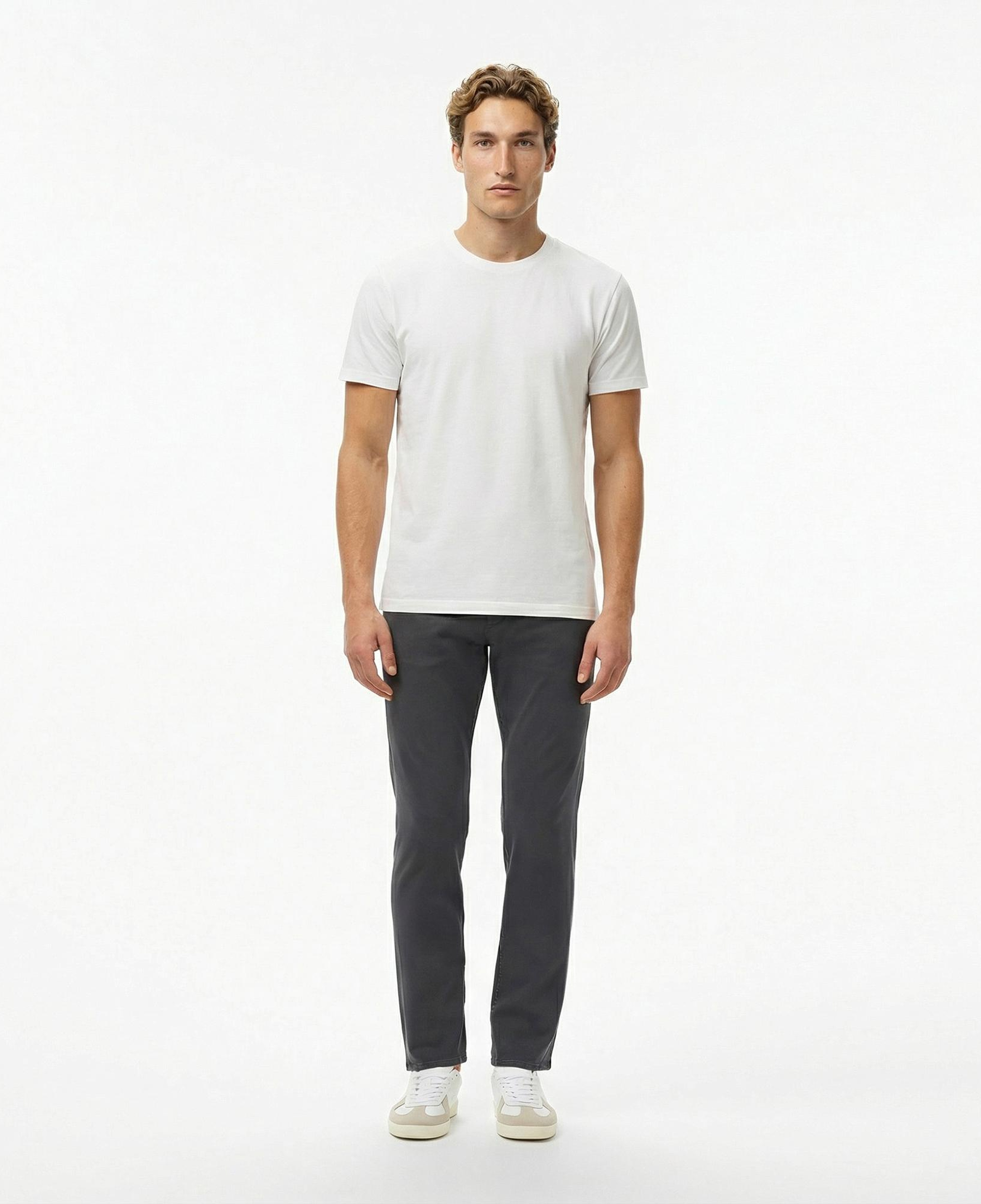 Lacoste Erkek Relaxed Fit Bisiklet Yaka Beyaz T-Shirt