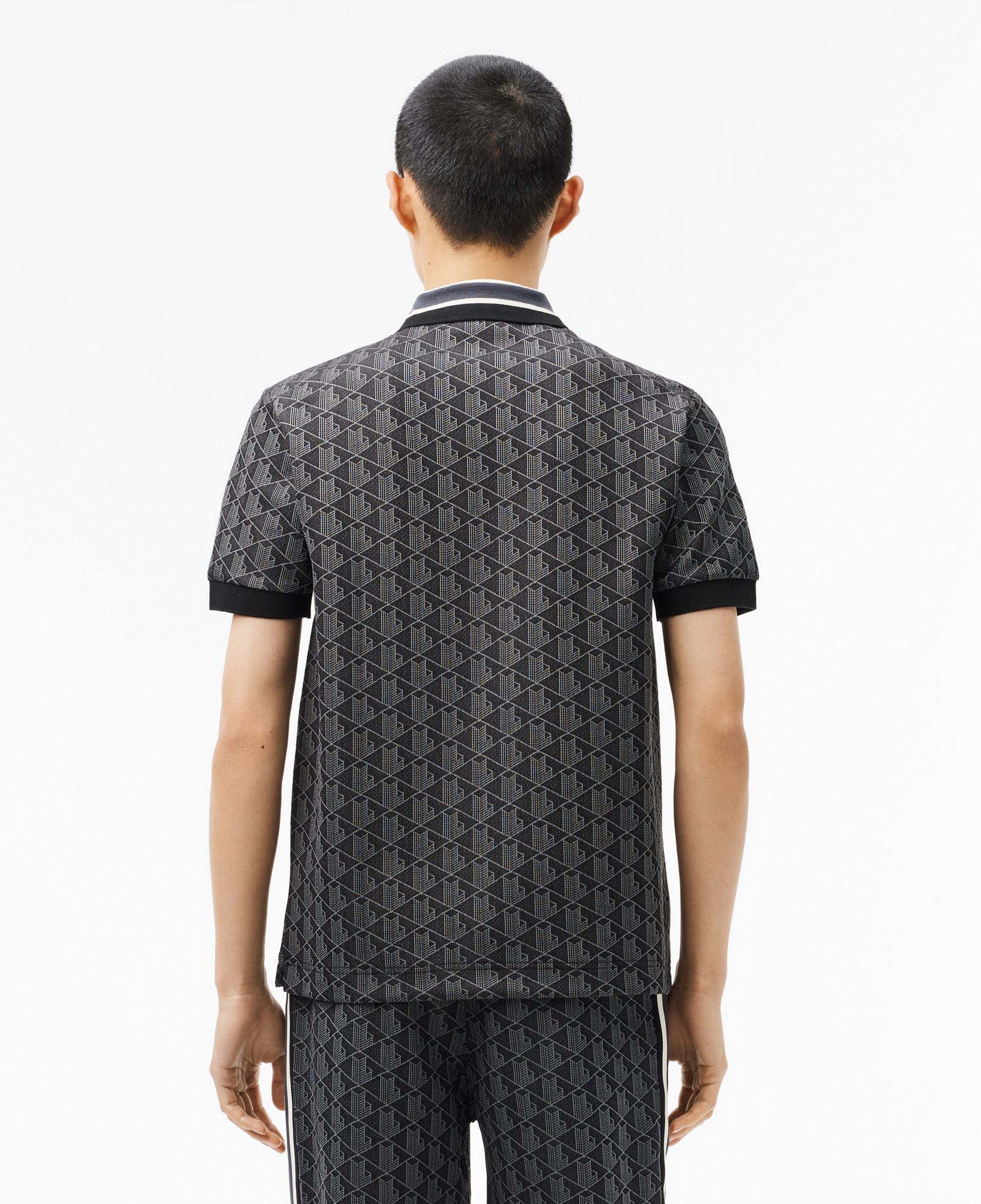 Lacoste Erkek Classic Fit Monogram Siyah Polo