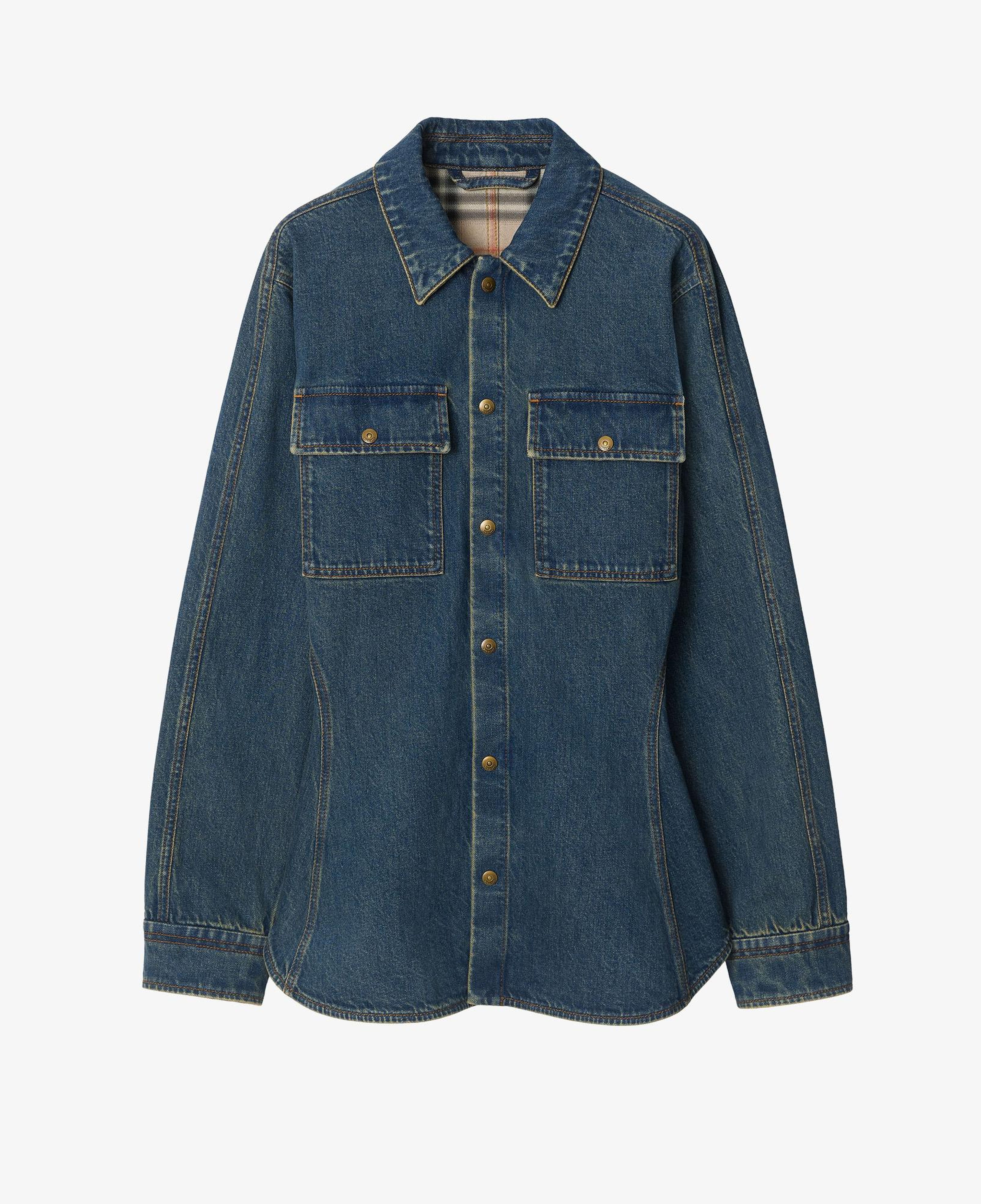 Burberry Fit-And-Flare Denim Kadın Lacivert Gömlek