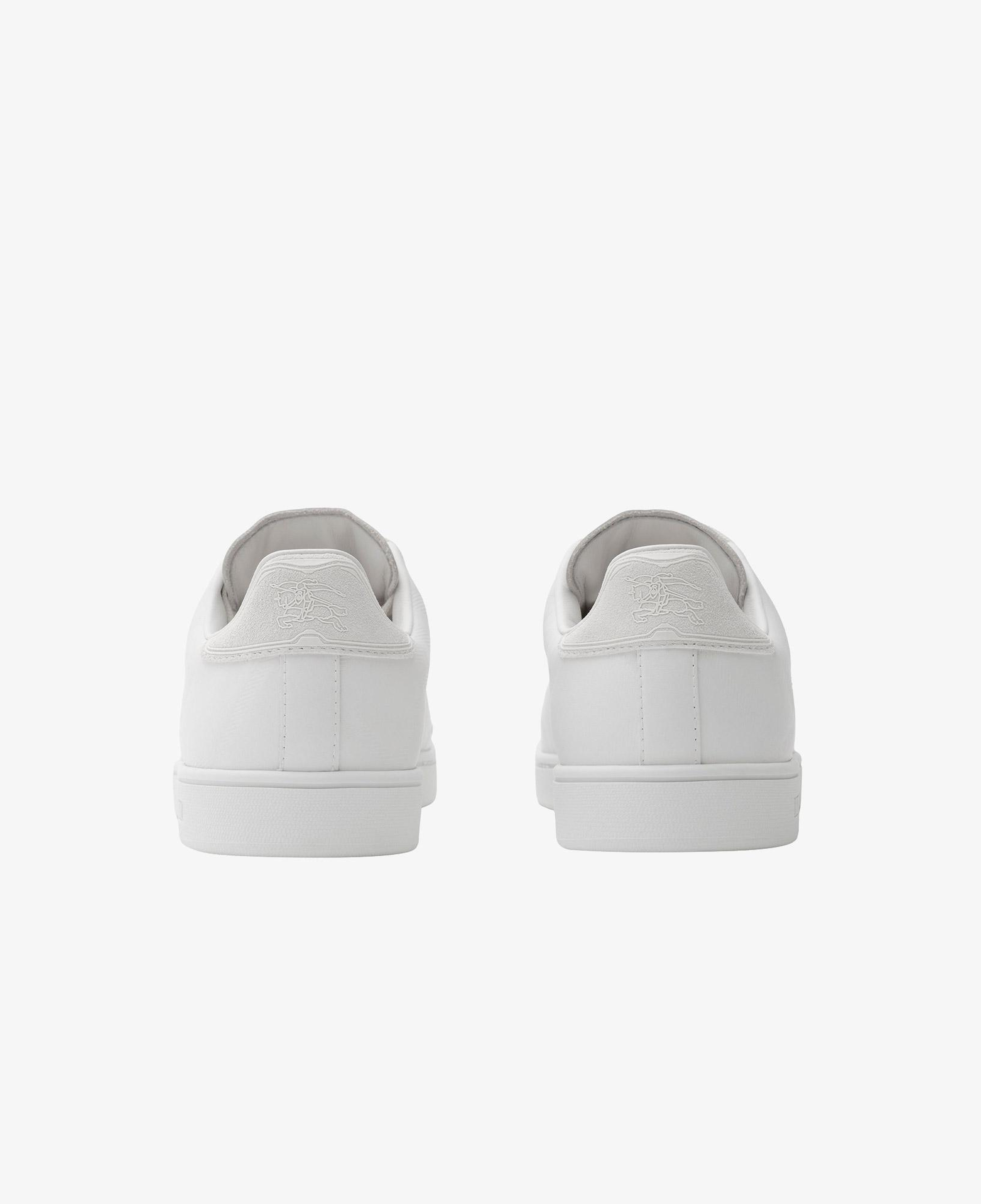 Burberry Embossed Check Leather Set Kadın Beyaz Sneaker