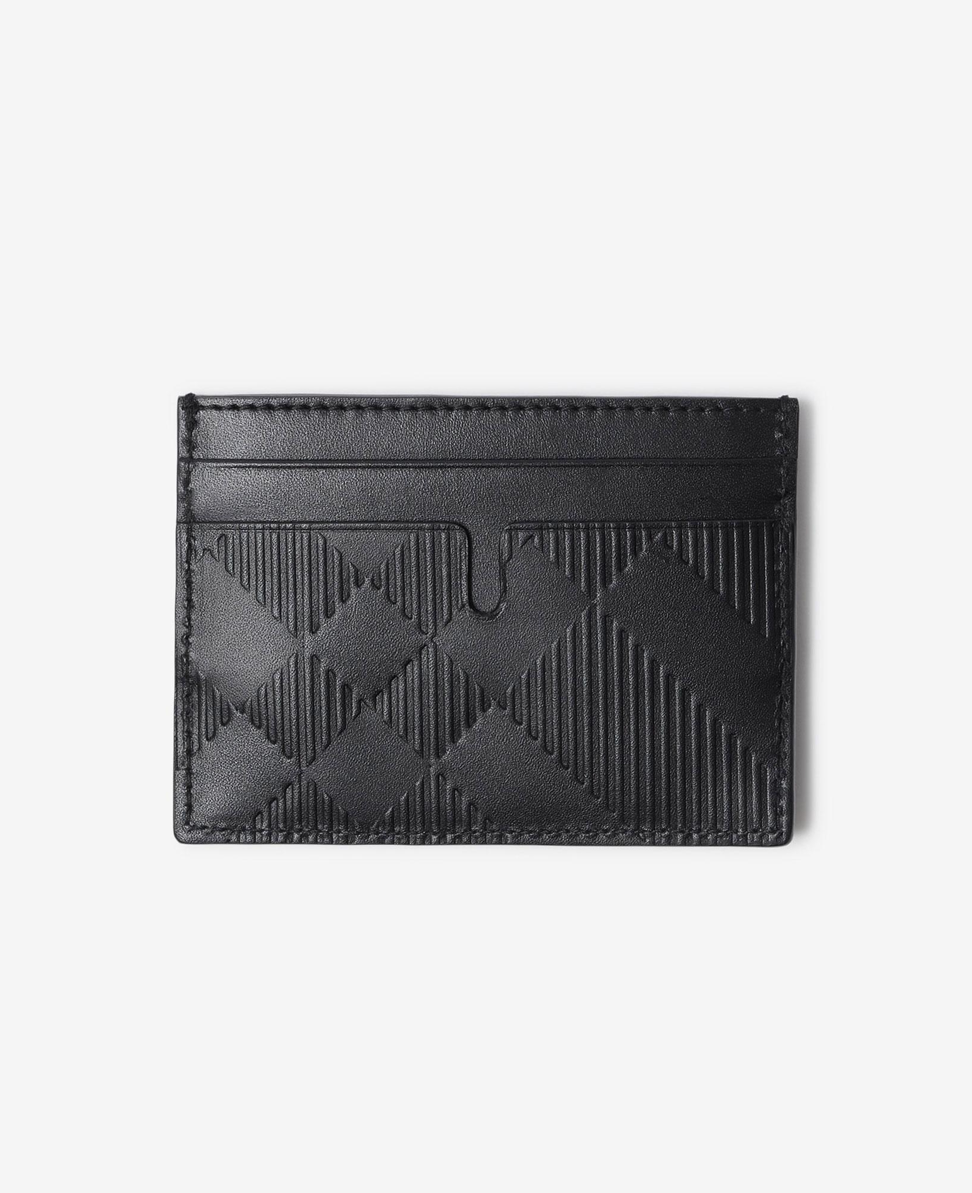 Burberry Embossed Check Erkek Siyah Kartlık