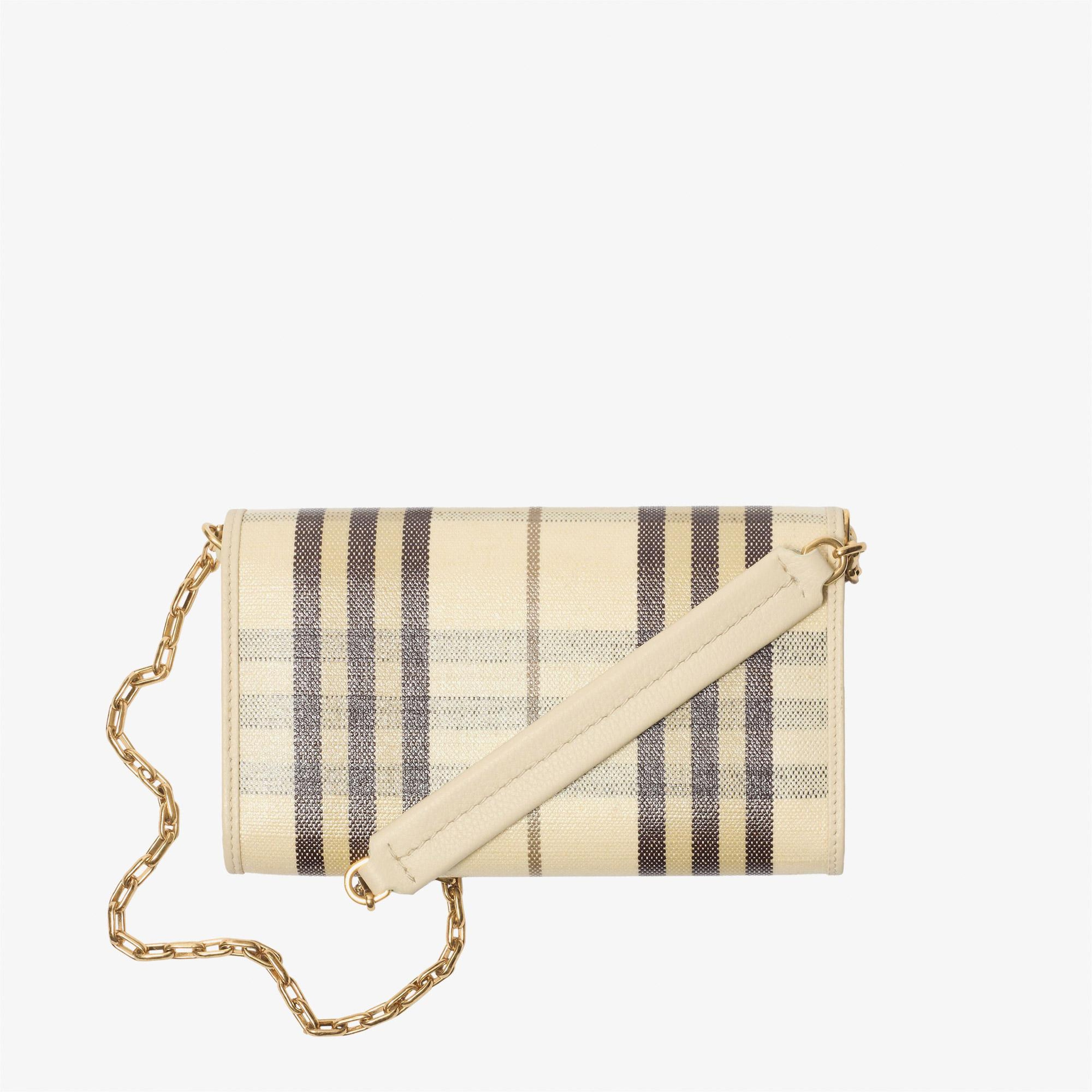 Burberry Highlands Chain Strap Kadın Bej Cüzdan