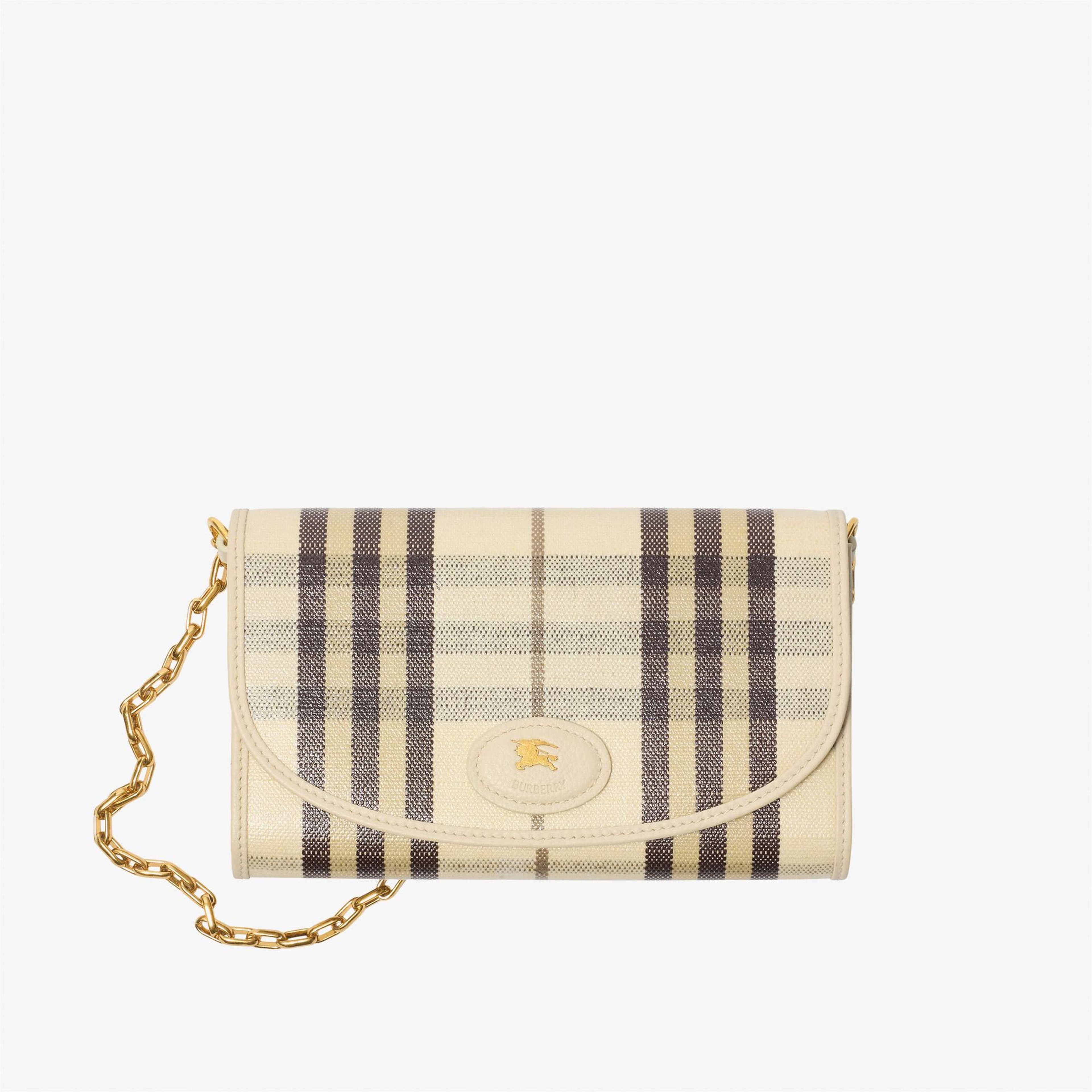 Burberry Highlands Chain Strap Kadın Bej Cüzdan