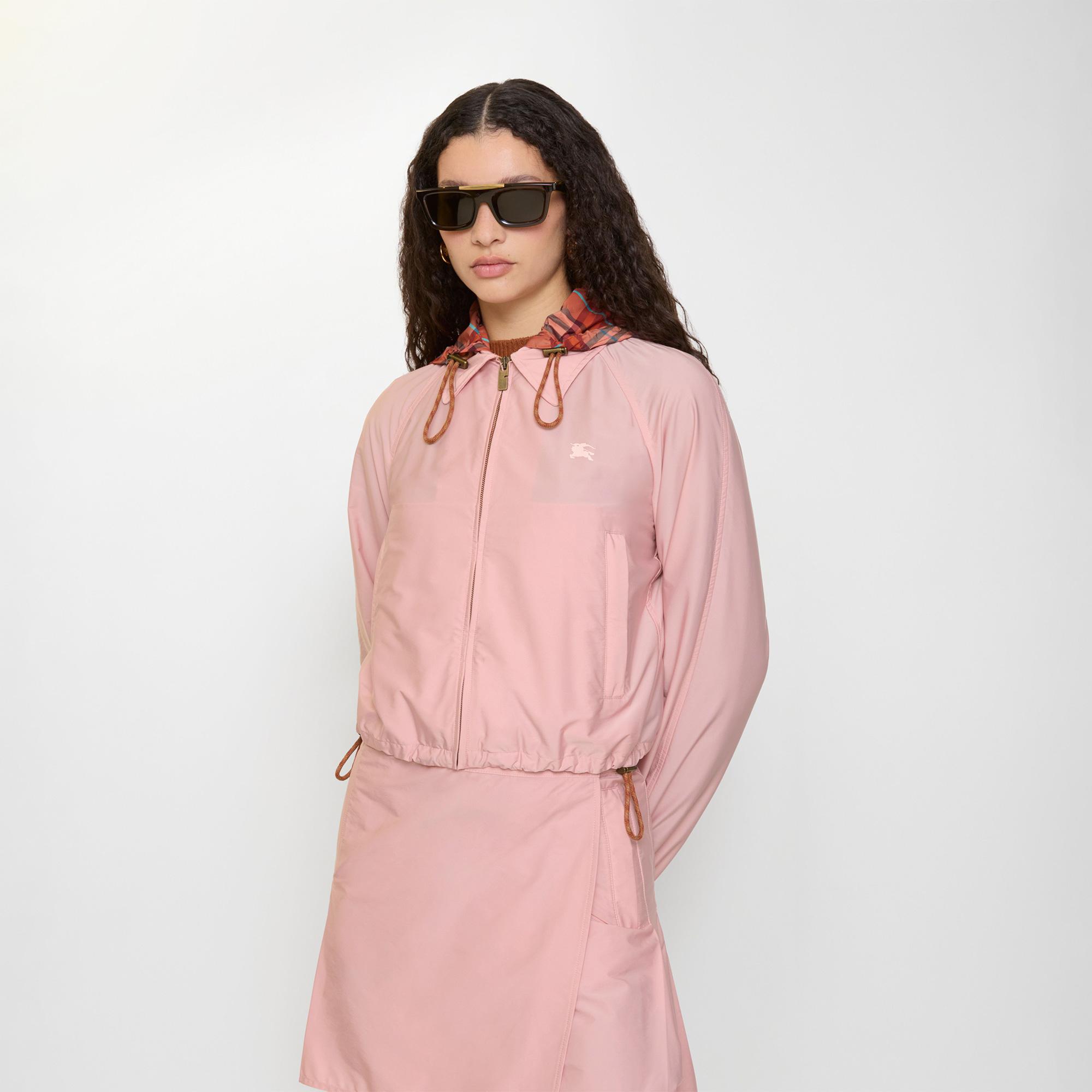 Burberry Cropped Newcott Hooded Kadın Pembe Mont