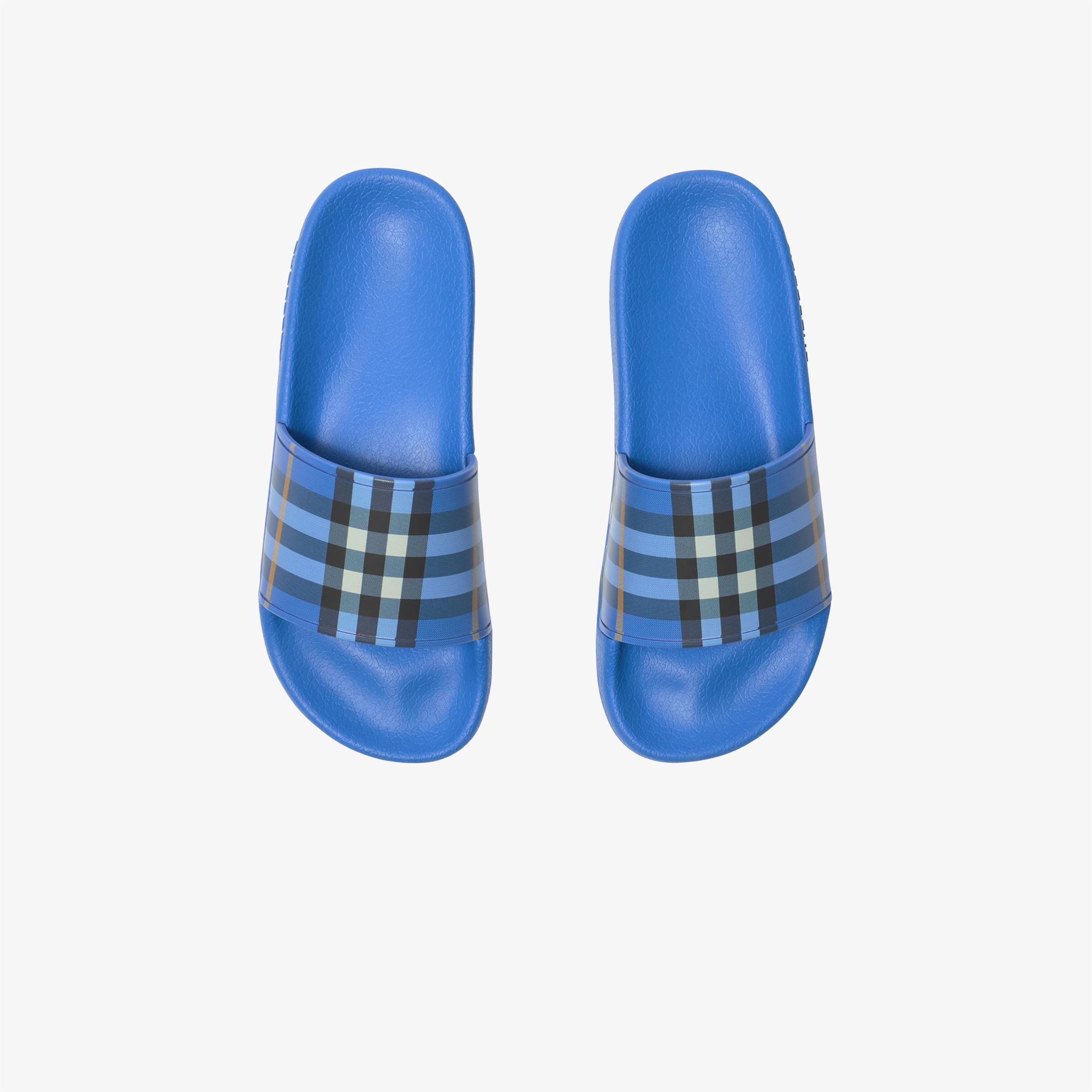 Burberry Check Çocuk Mavi Terlik