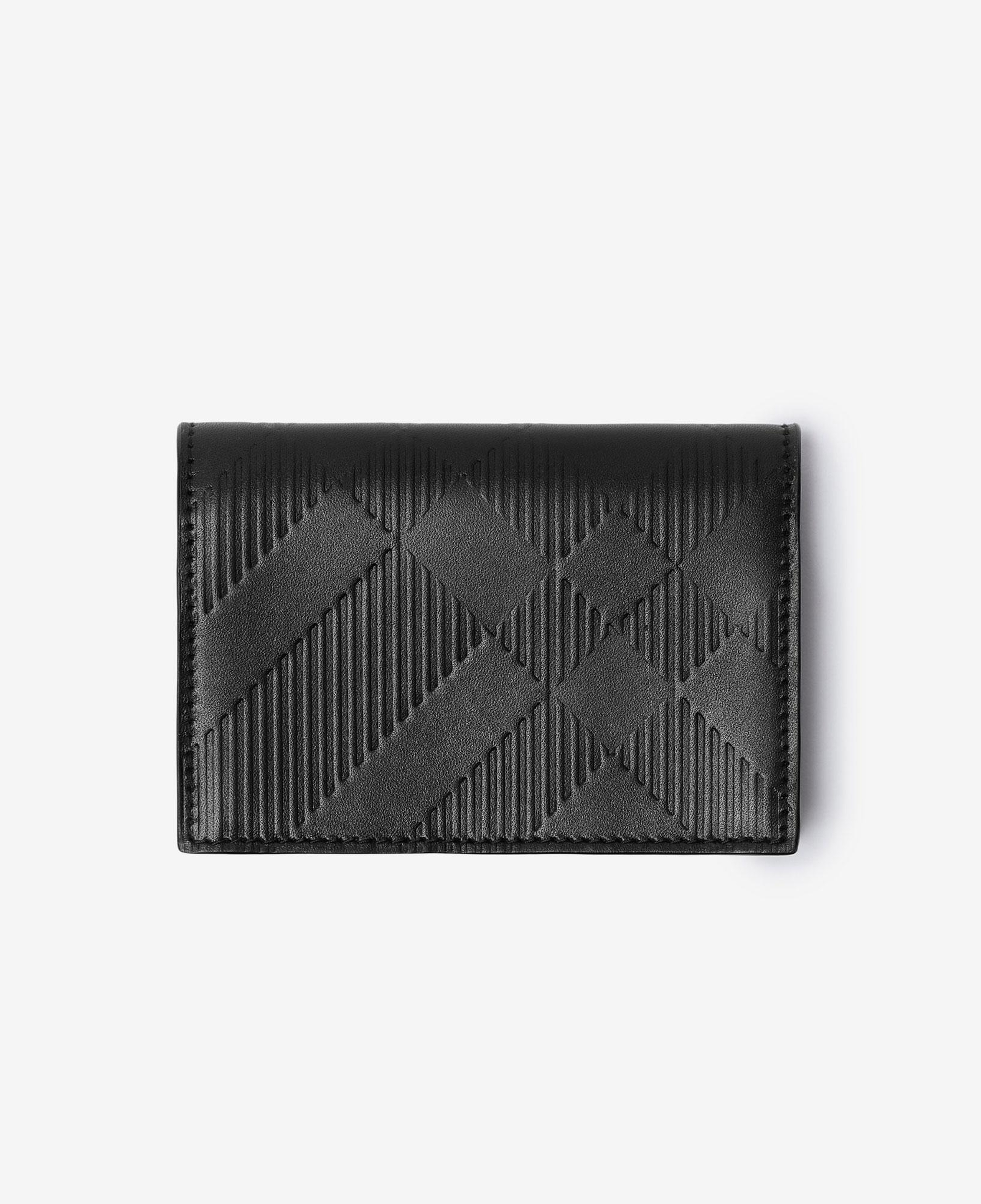 Burberry Embossed Check Bifold Erkek Siyah Kartlık