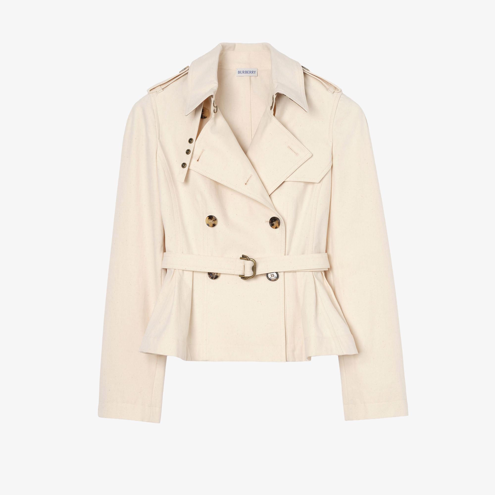 Burberry Cotton Isabella Kadın Beyaz Mont