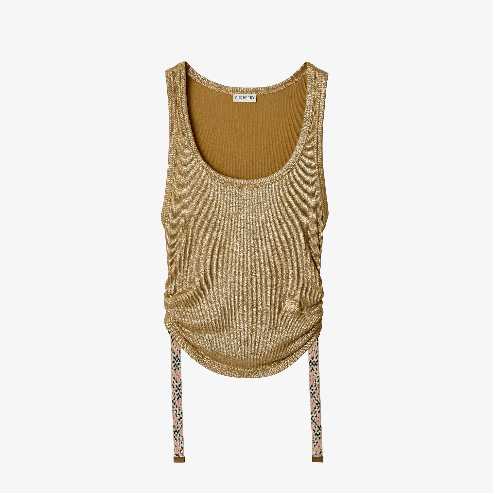 Burberry Festival Viscose Tank Kadın Kahverengi T-Shirt