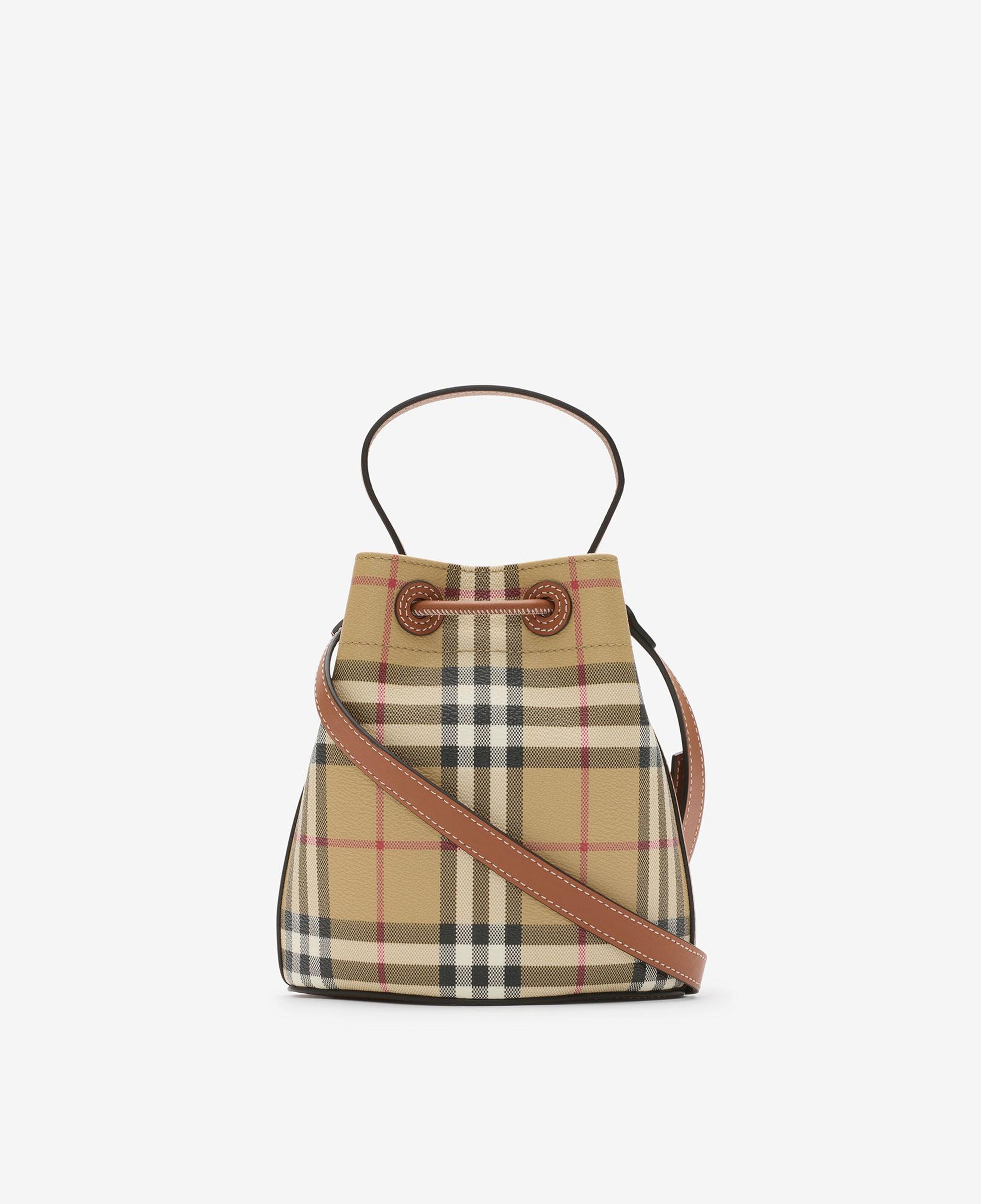 Burberry Mini Check Kadın Bej Postacı Çantası