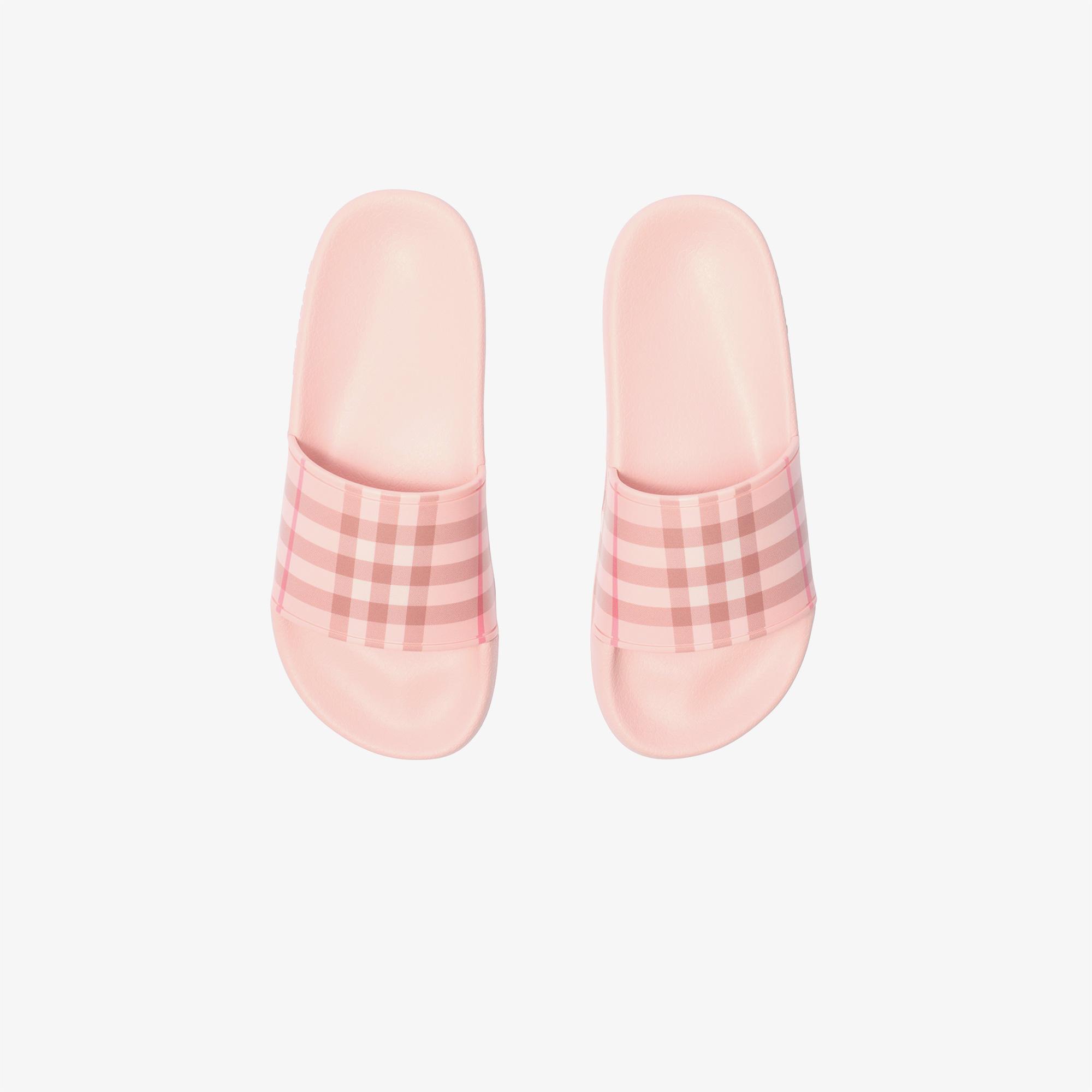 Burberry Check Çocuk Pembe Terlik
