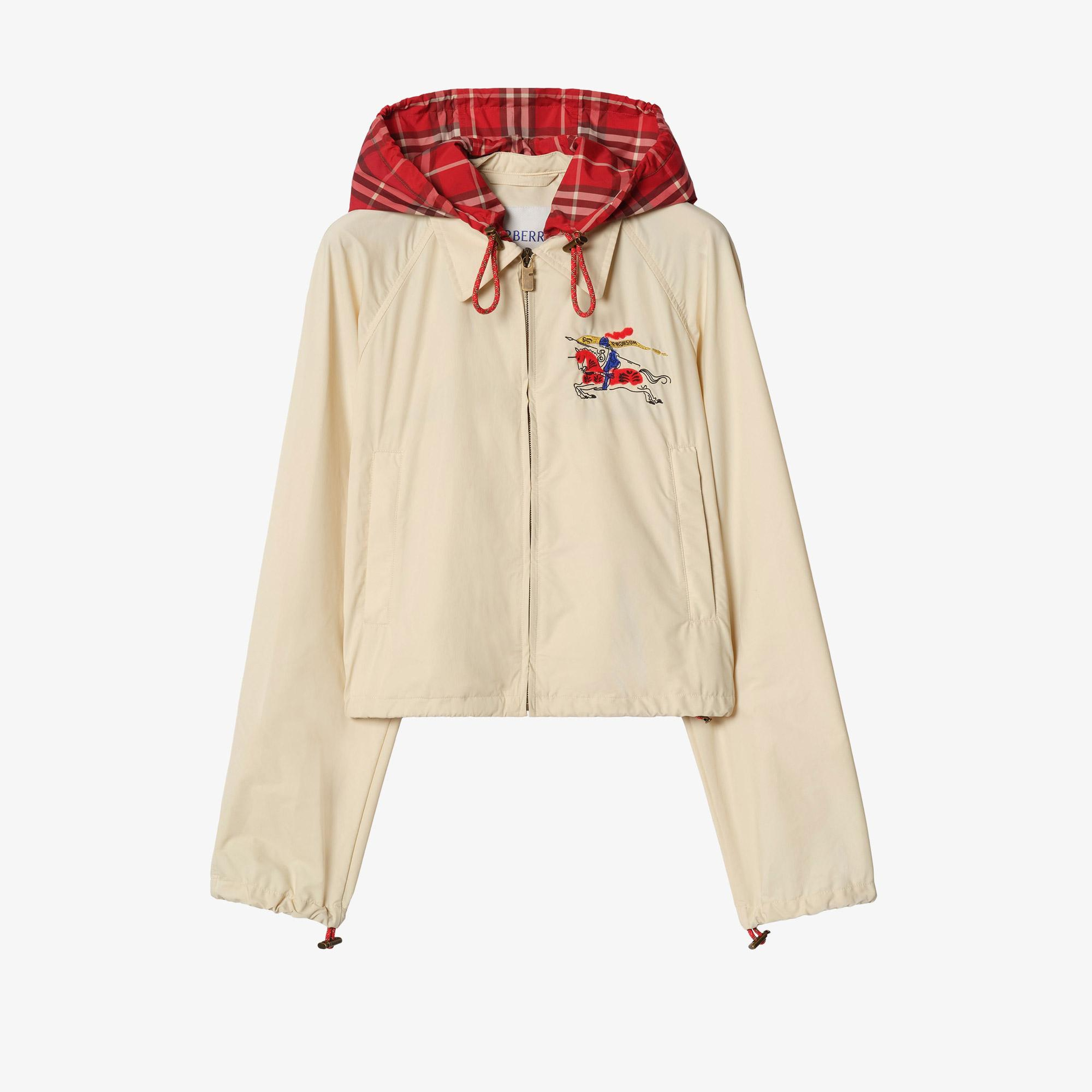 Burberry Cropped Newcott Hooded Kadın Krem Mont