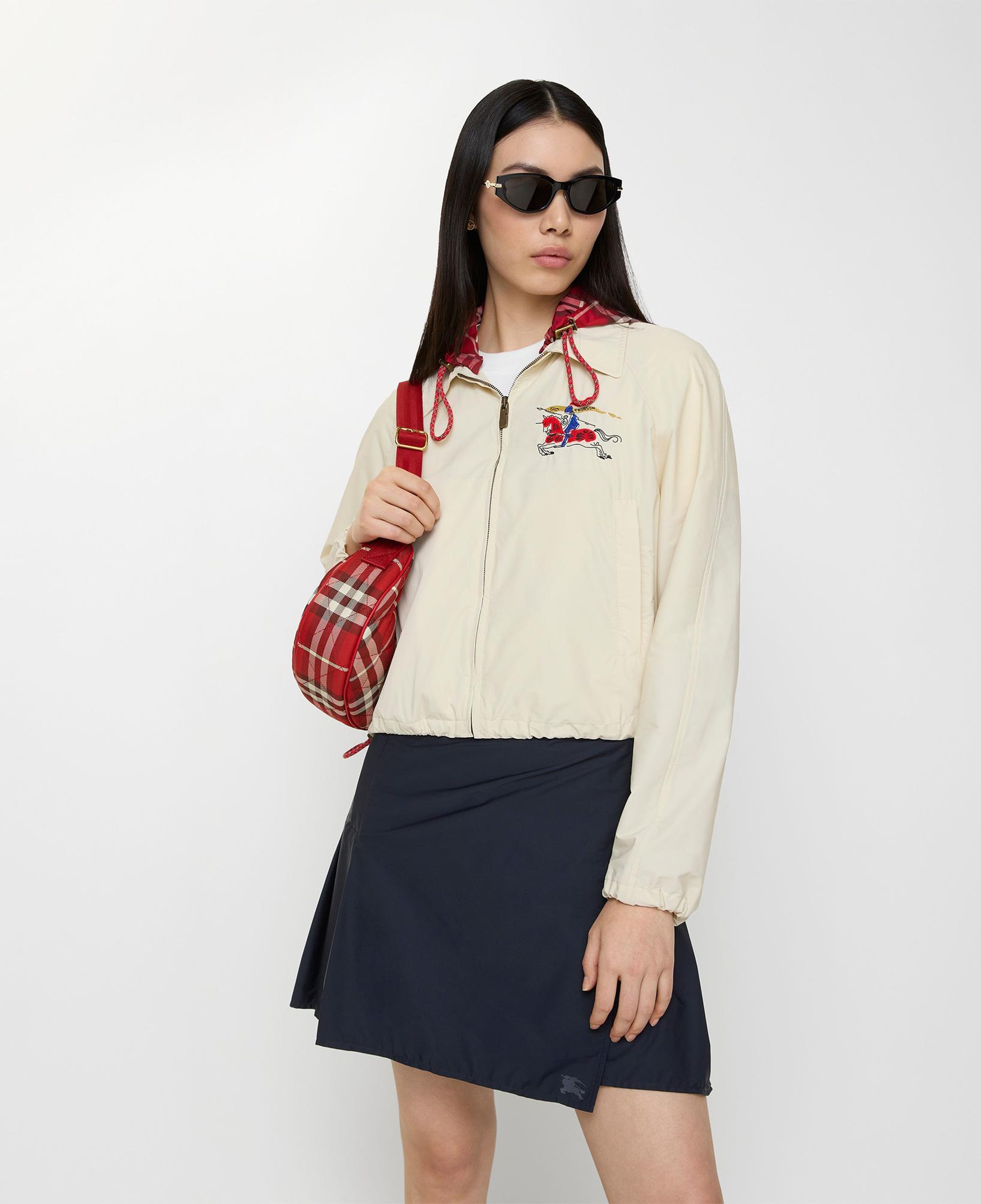 Burberry Cropped Newcott Hooded Kadın Krem Mont