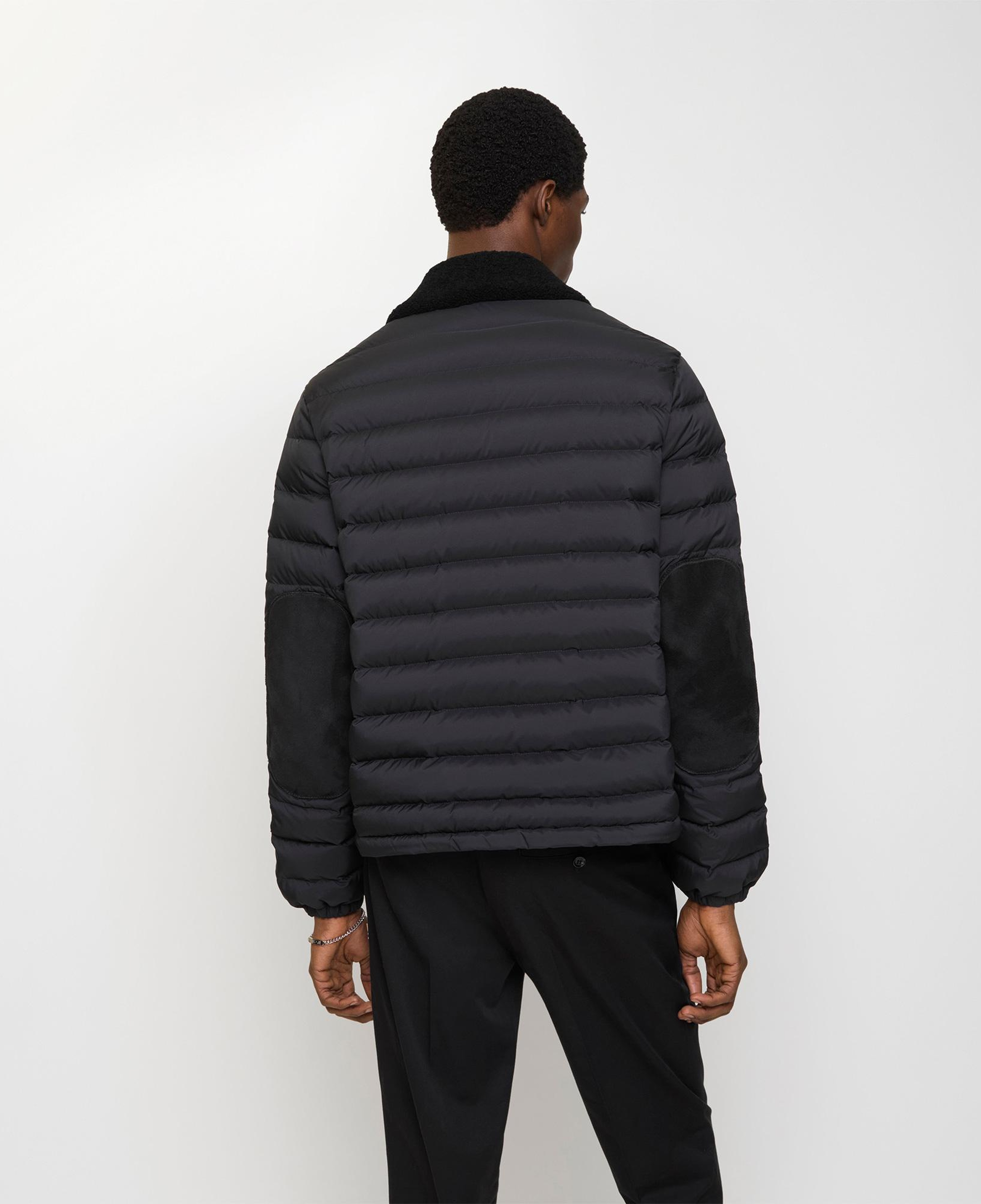 Burberry Shearling Nylon Puffer Erkek Siyah Mont