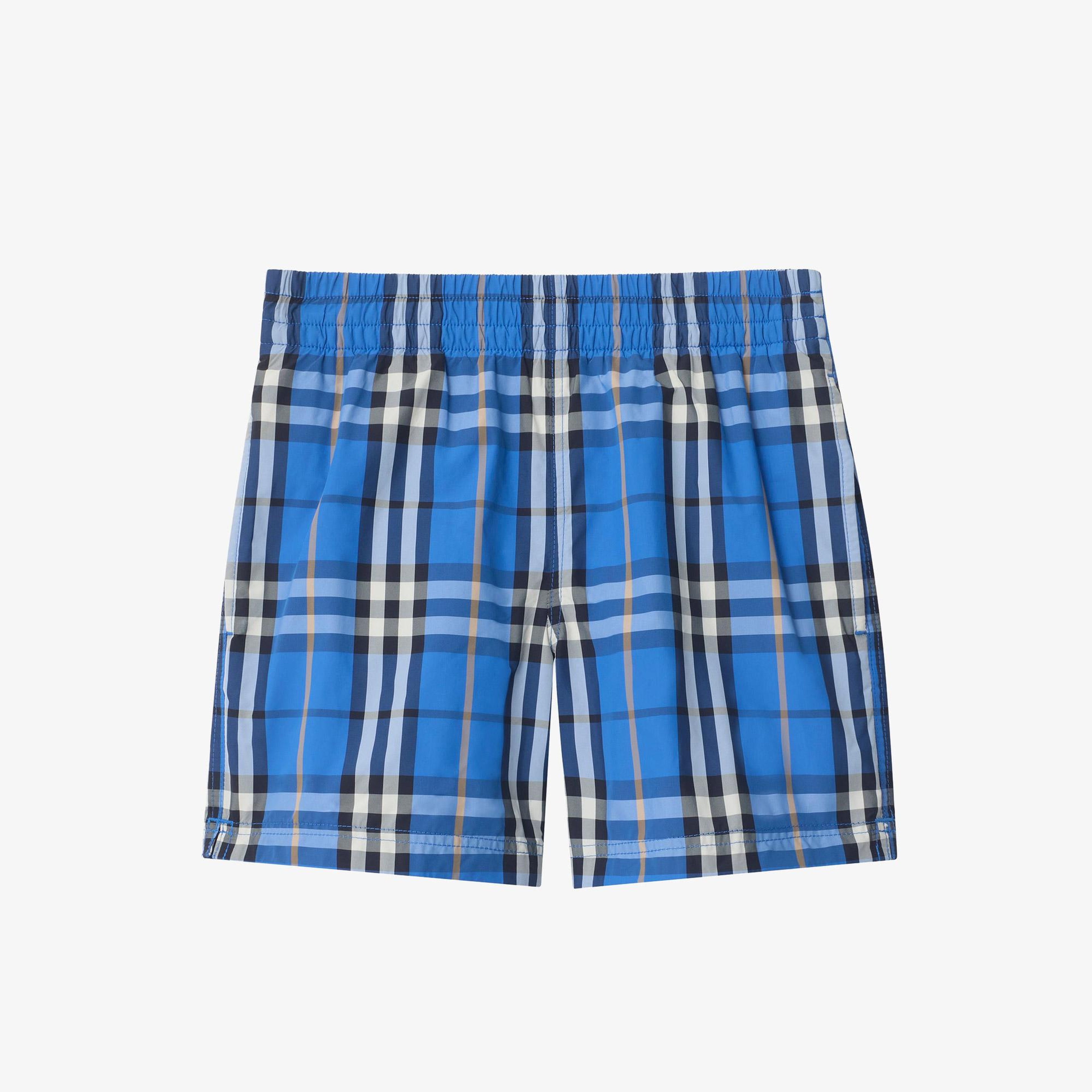 Burberry Check Çocuk Mavi Mayo