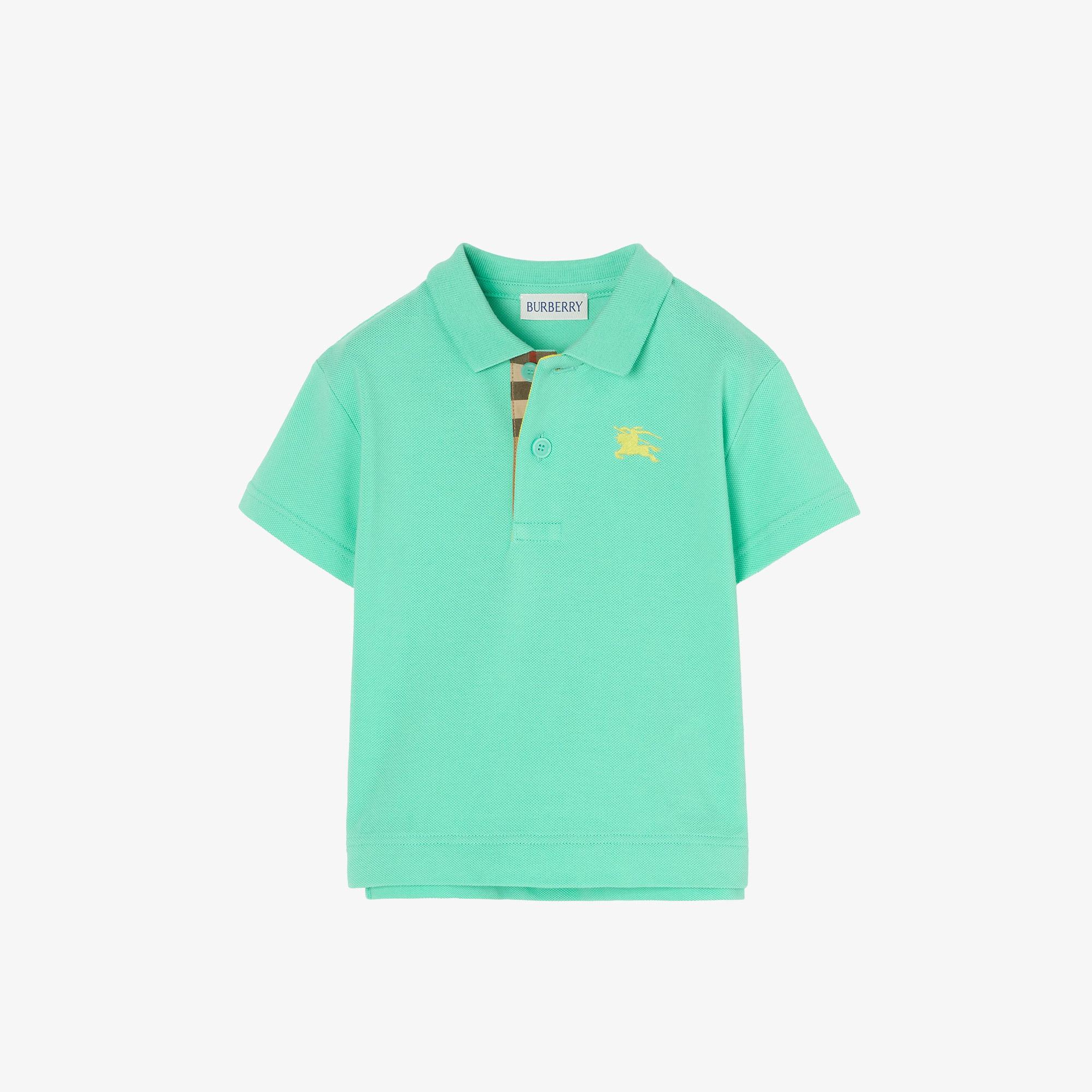 Burberry Cotton Piqua Çocuk Yeşil Polo