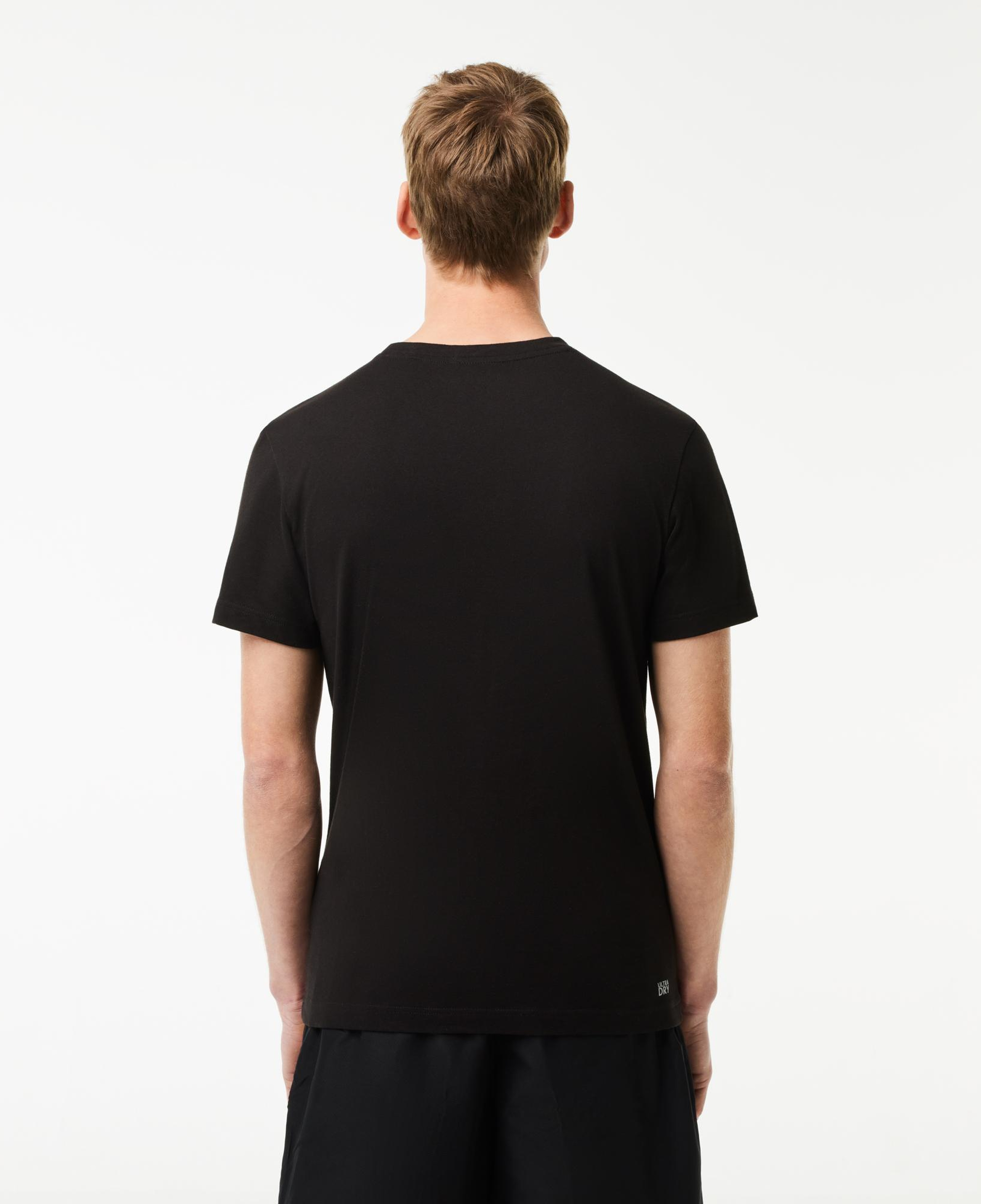 Lacoste Erkek Regular Fit Bisiklet Yaka Baskılı Siyah T-Shirt