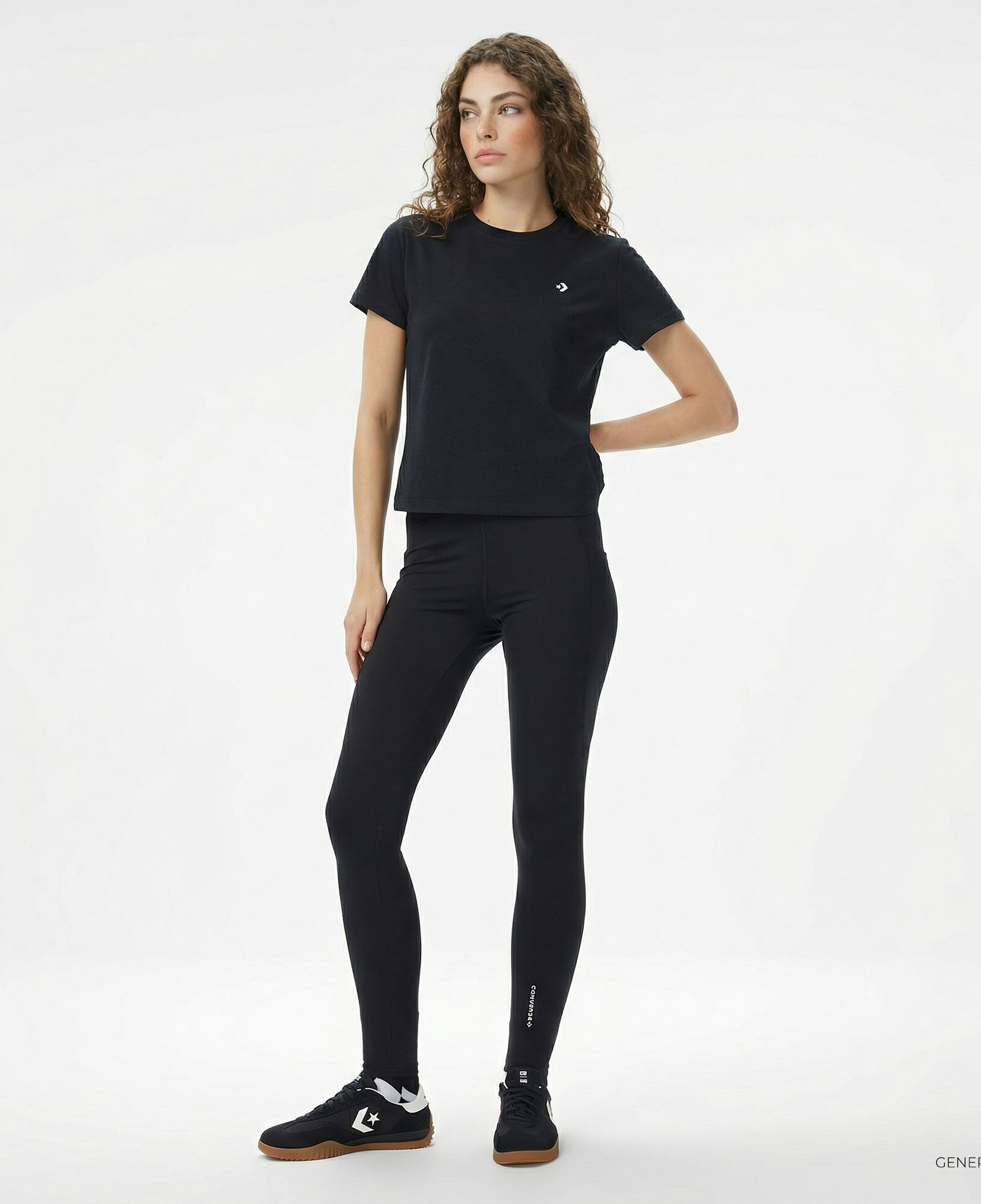 Converse Kadın Siyah T-Shirt