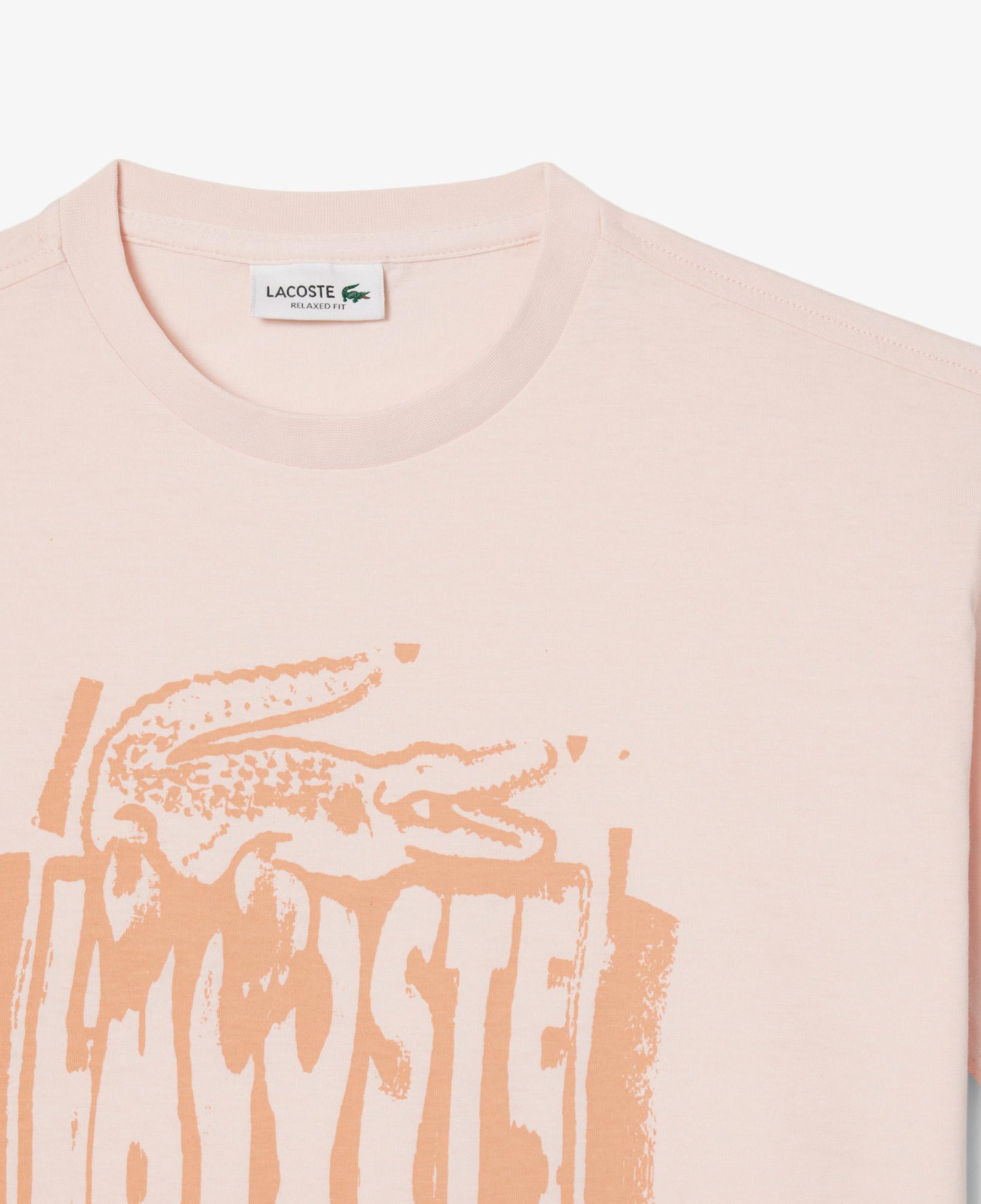 Lacoste Çocuk Bisiklet Yaka Baskılı Açık Pembe T-Shirt