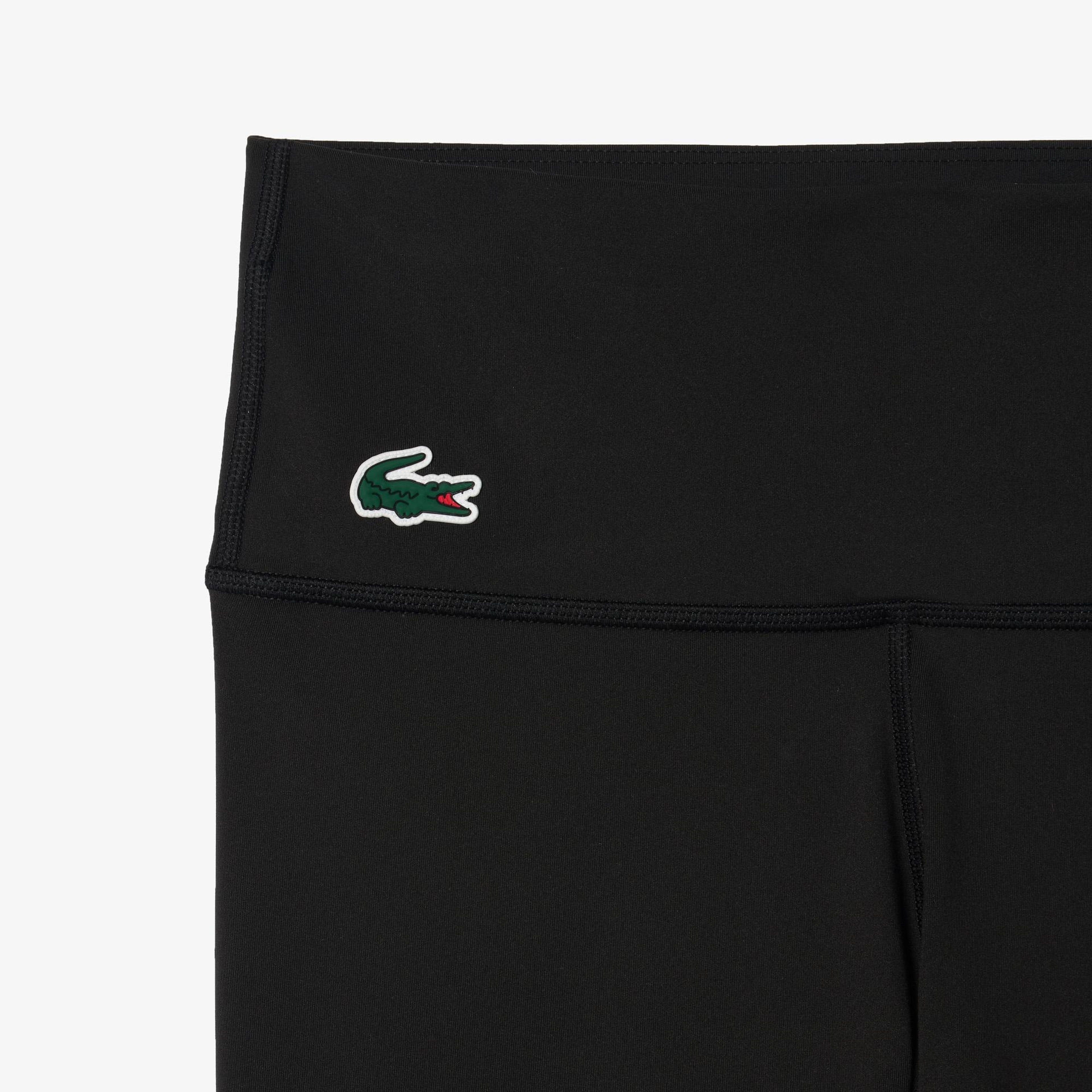 Lacoste Kadın Slim Fit Baskılı Siyah Tayt