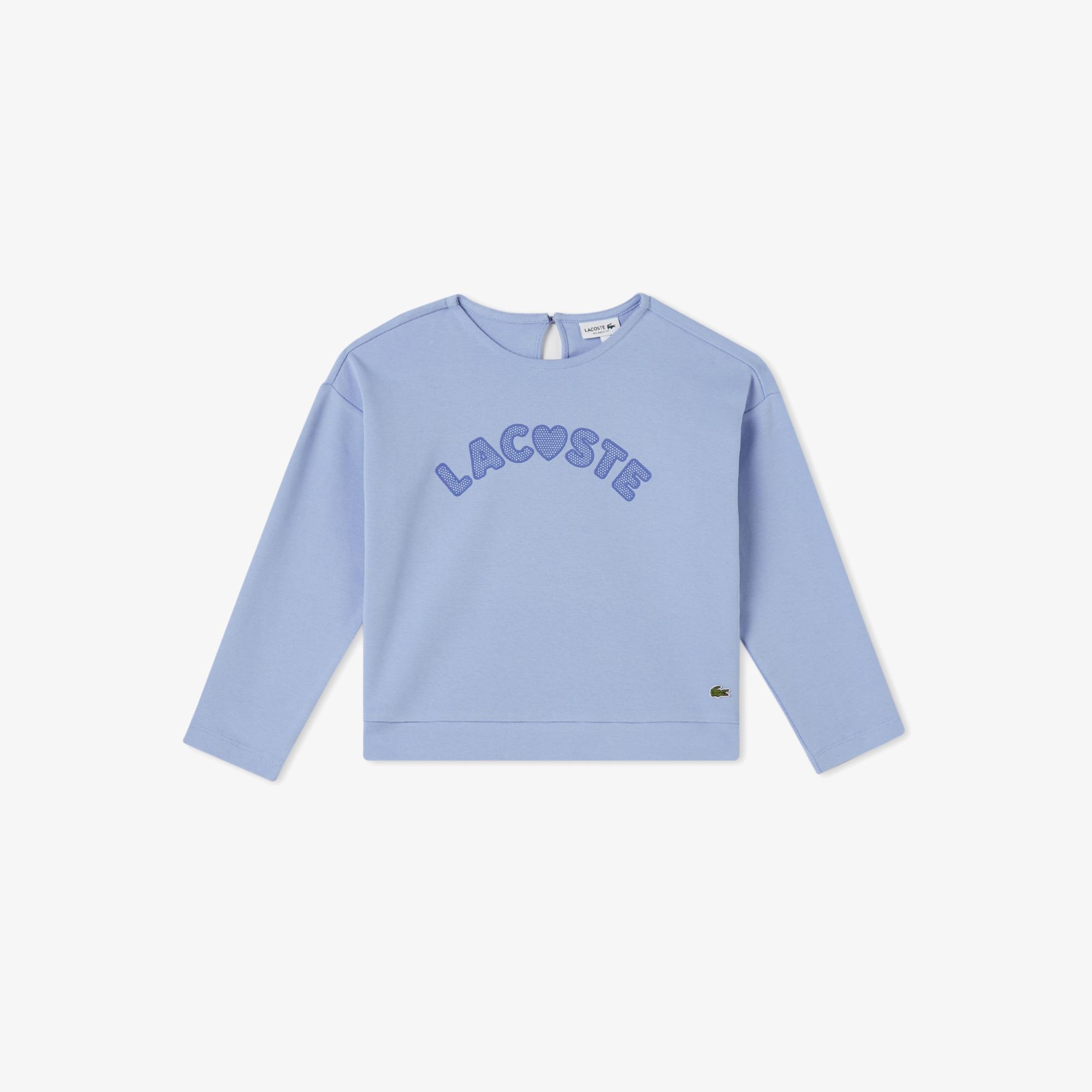 Lacoste Çocuk Uzun Kollu Bisiklet Yaka Baskılı Mavi T-Shirt