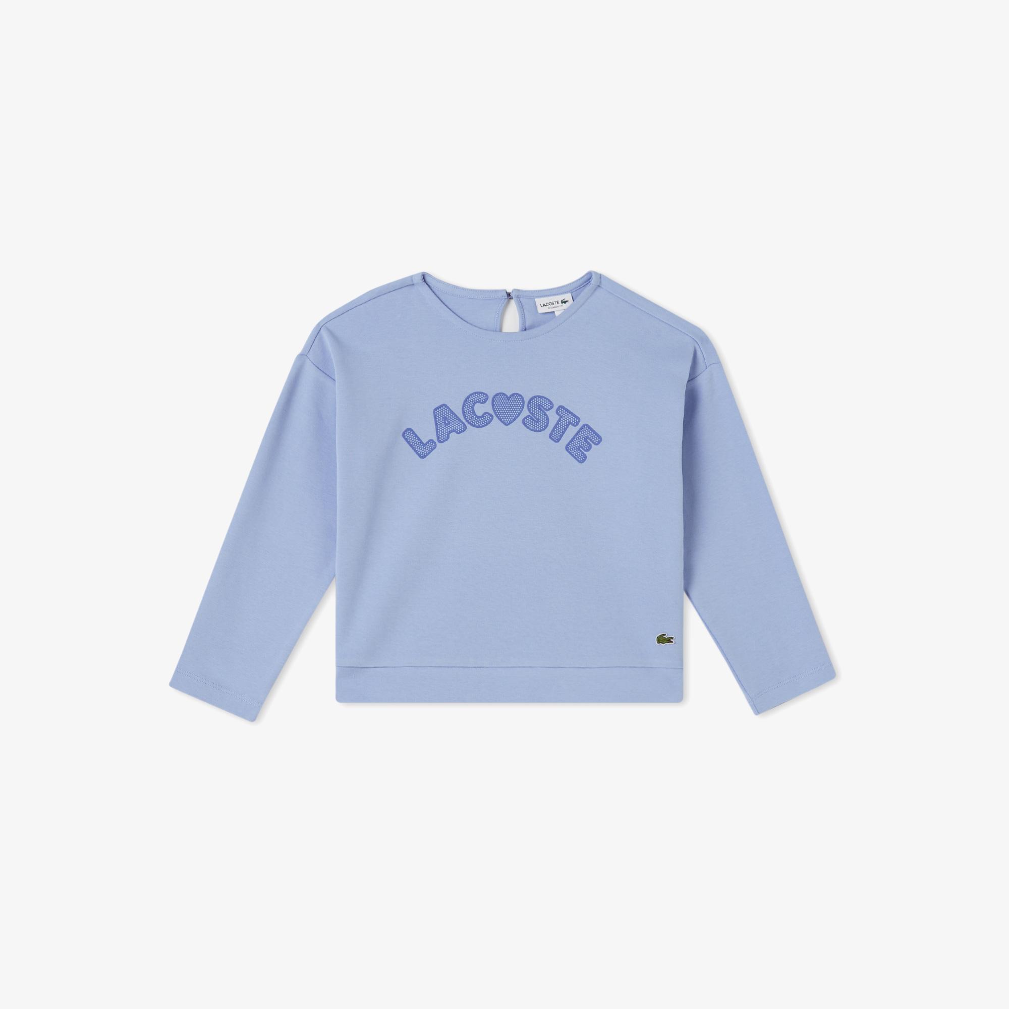 Lacoste Çocuk Uzun Kollu Bisiklet Yaka Baskılı Mavi T-Shirt