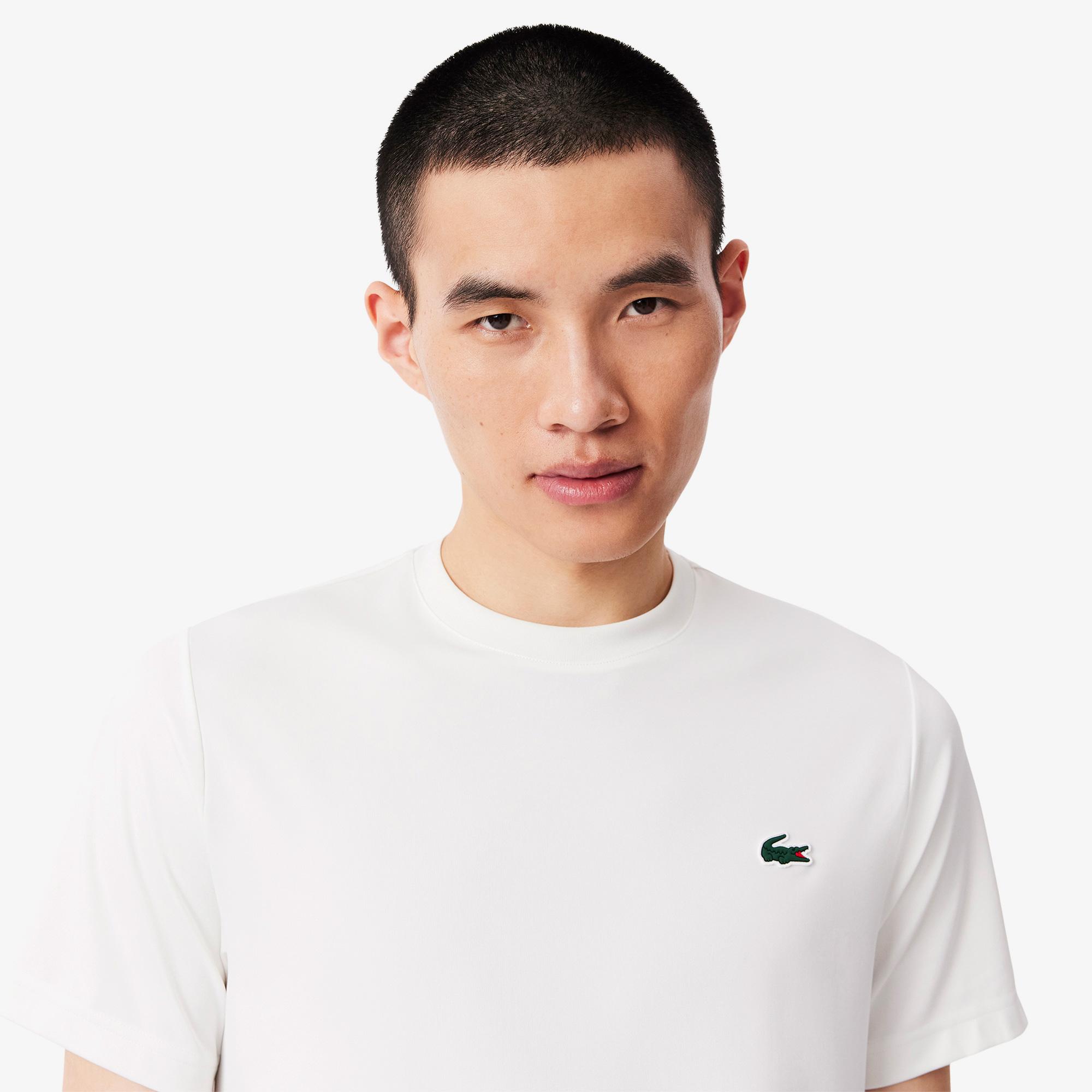 Lacoste Erkek Regular Fit Bisiklet Yaka Beyaz T-Shirt